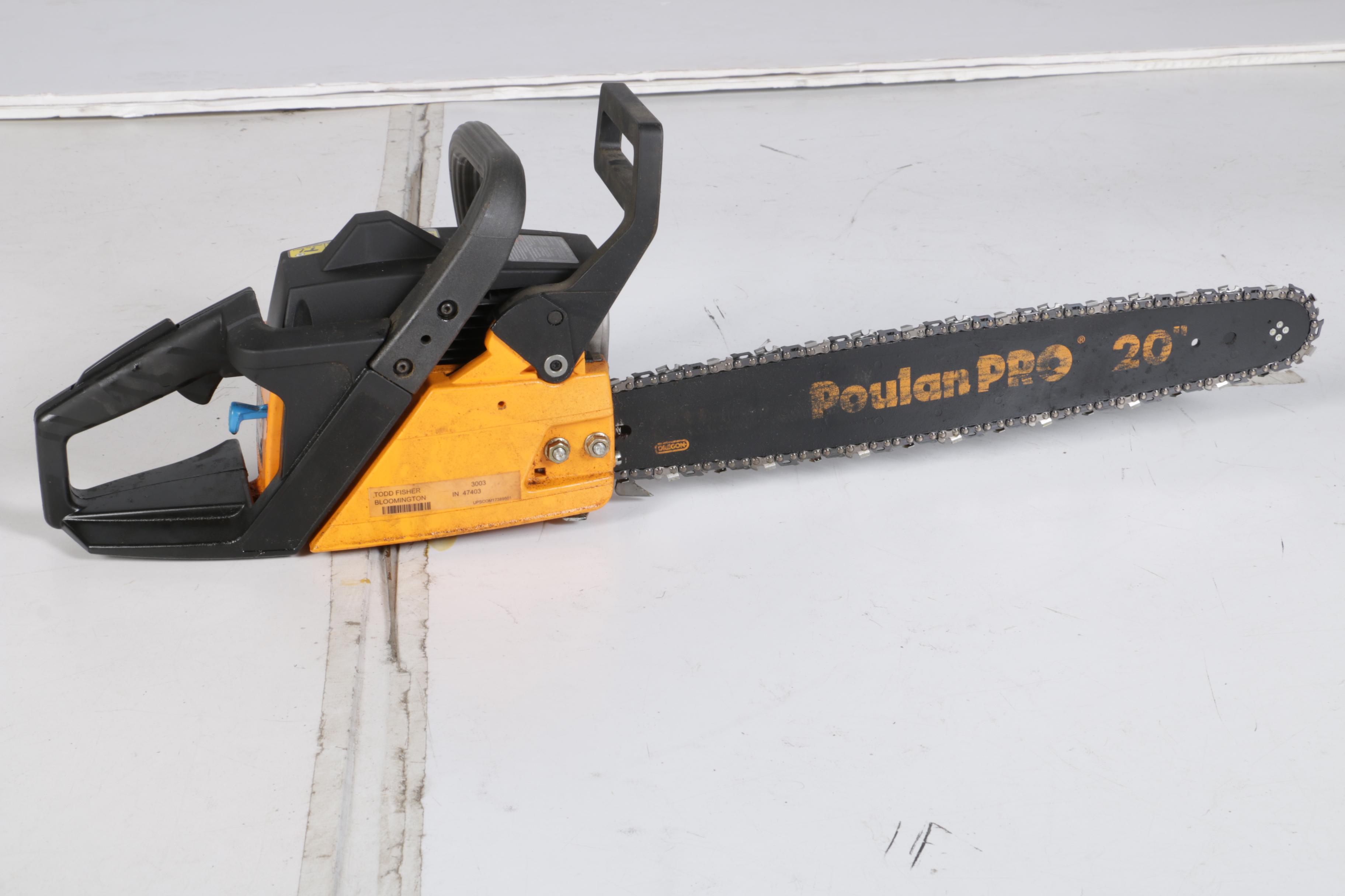 Poulan Pro 46cc GasPowered 20" Chainsaw with Case EBTH