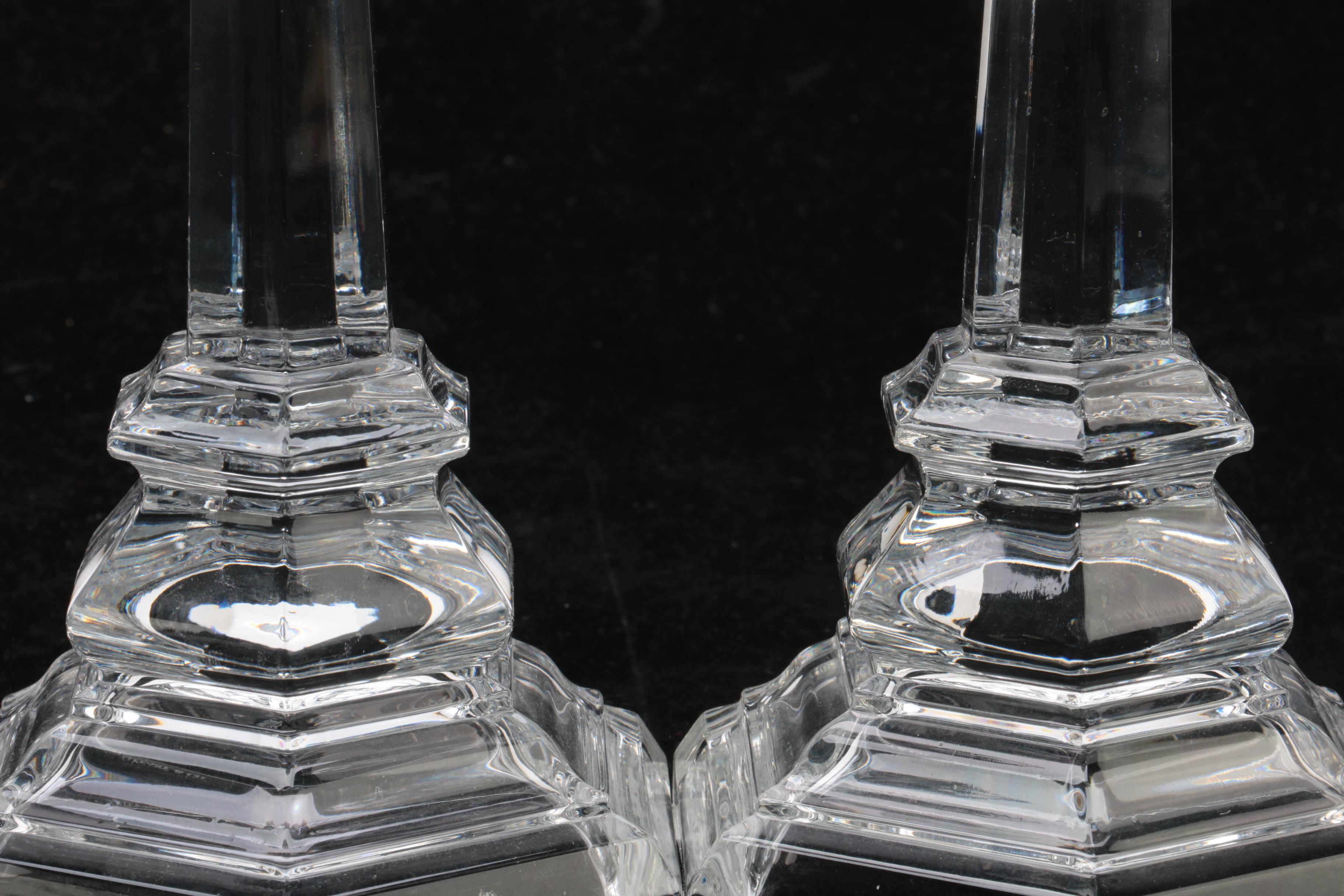 Tiffany & Co. "Plymouth" Crystal Candlesticks EBTH
