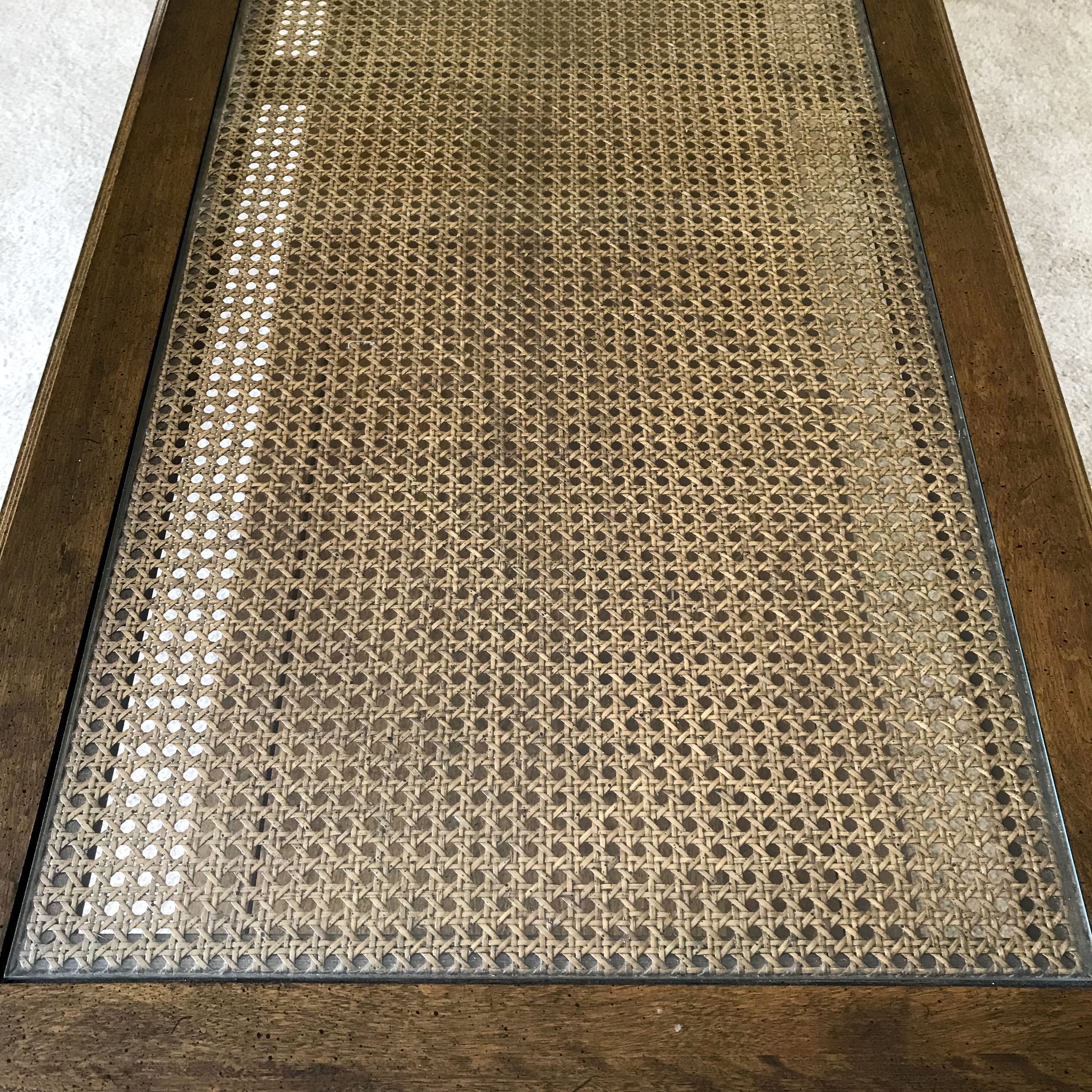 Henredon Wood and Cane Coffee Table EBTH