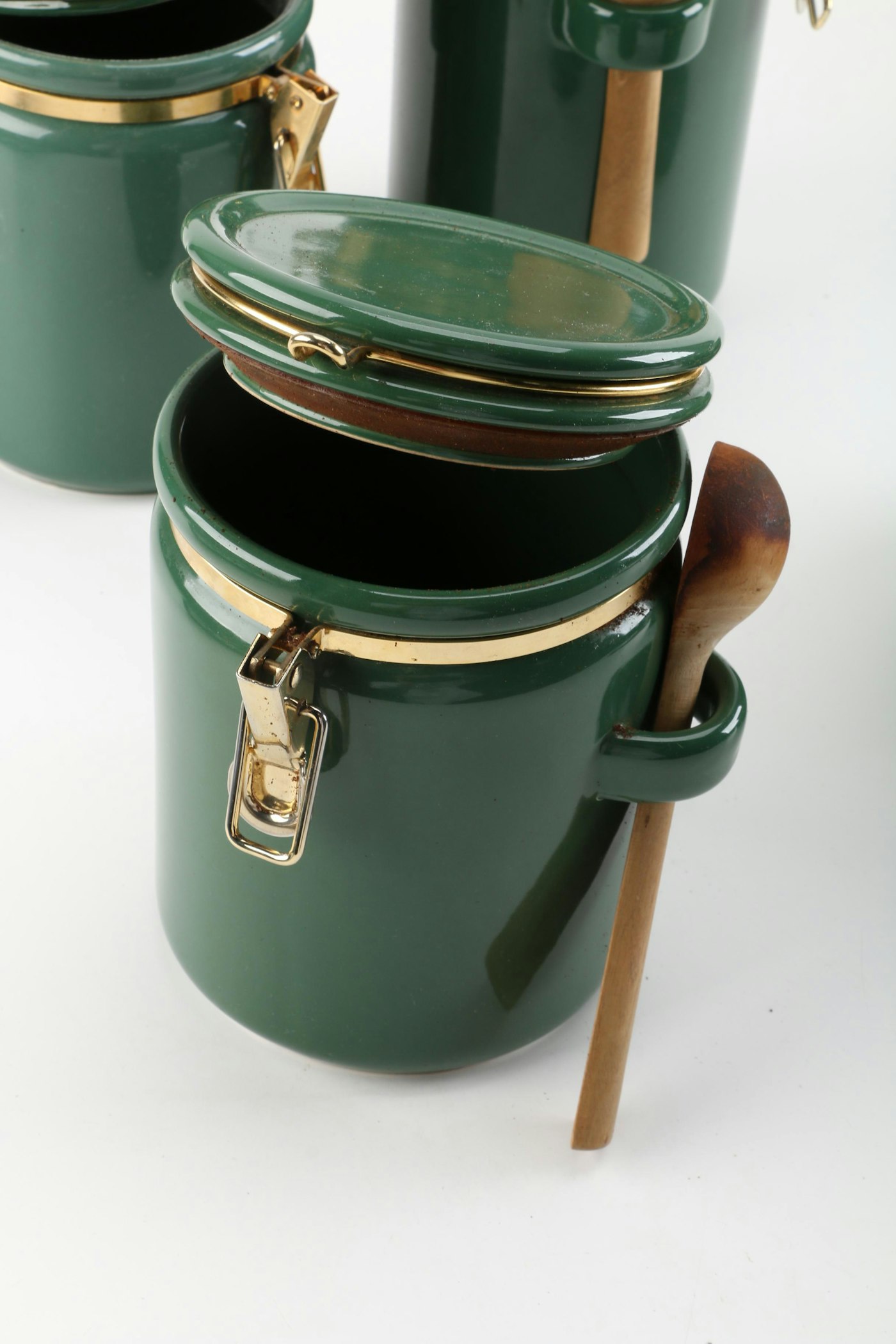 Green Ceramic Kitchen Canisters | EBTH