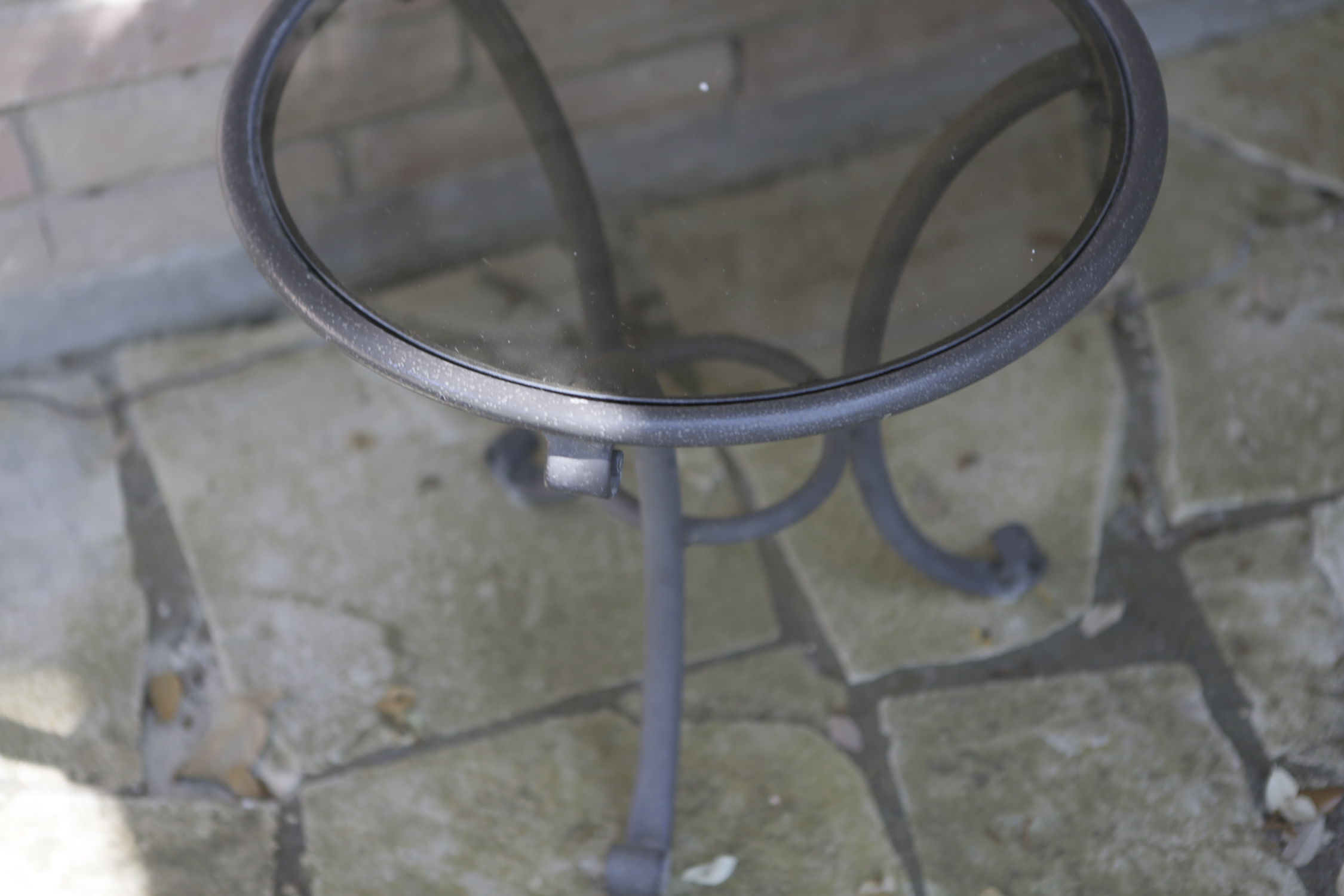 Brown Jordan Glass Top Patio Side Table EBTH