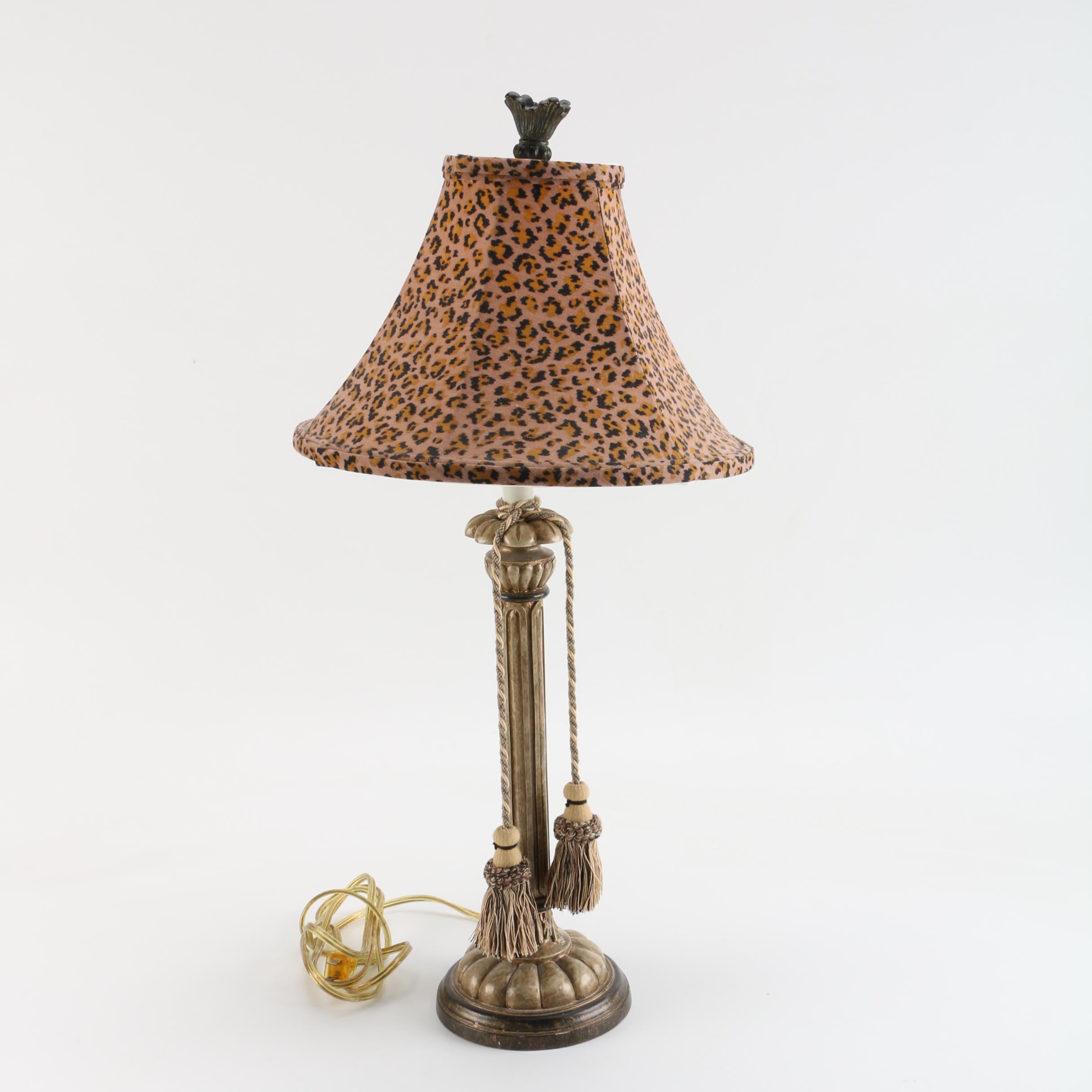 leopard print table lamp