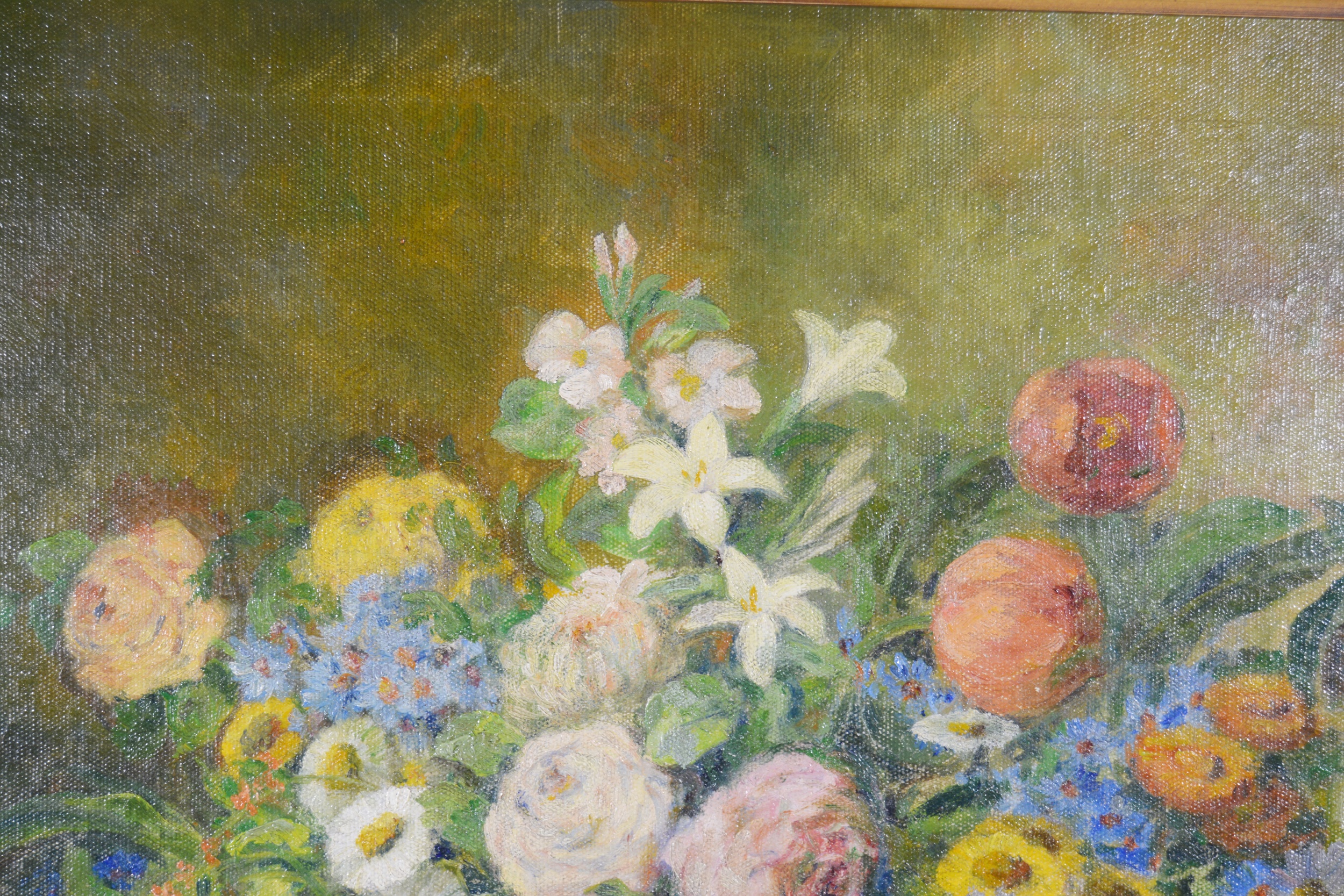 S. Lewis Original Oil Painting "Still Life on Table" EBTH