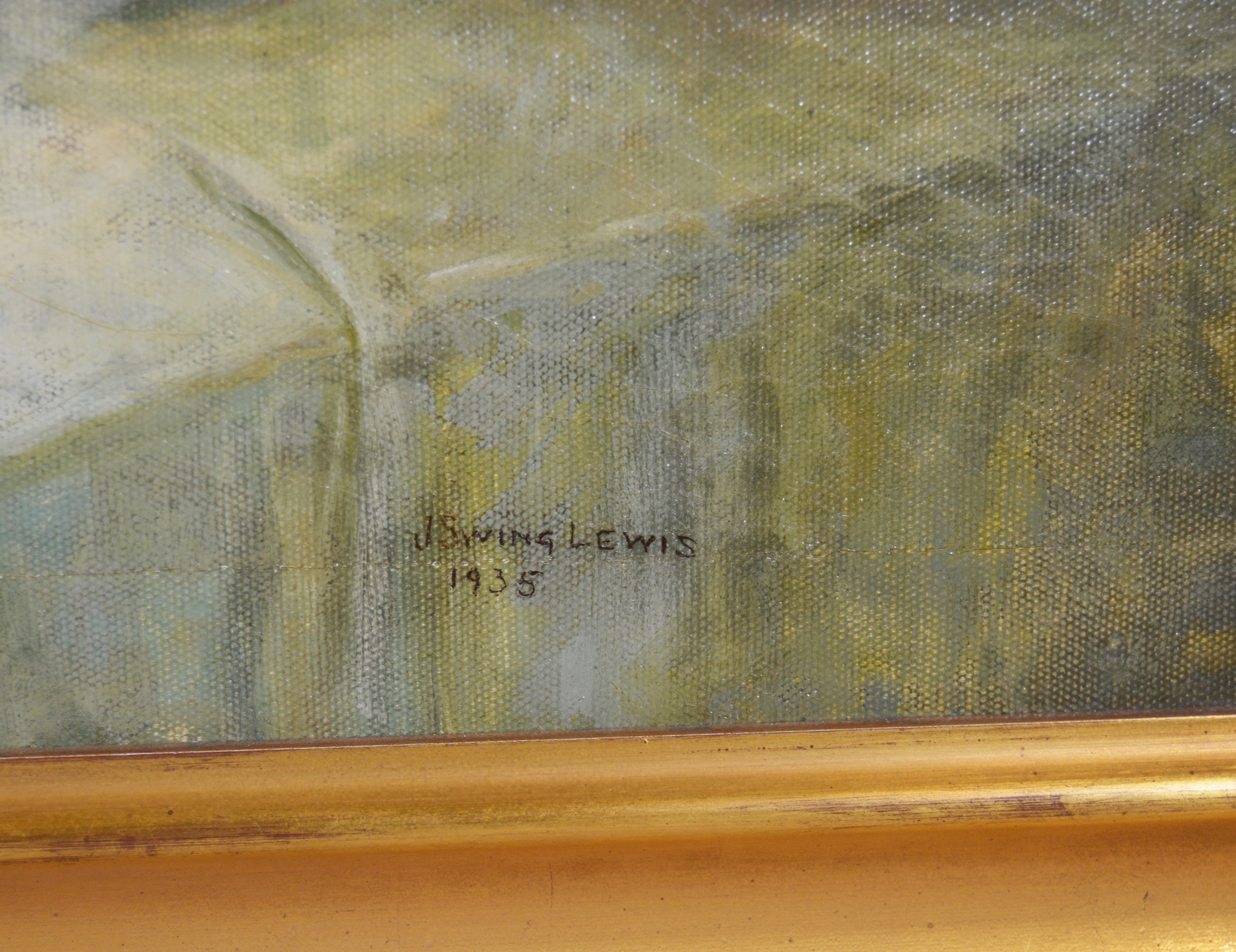 S. Lewis Original Oil Painting "Still Life on Table" EBTH