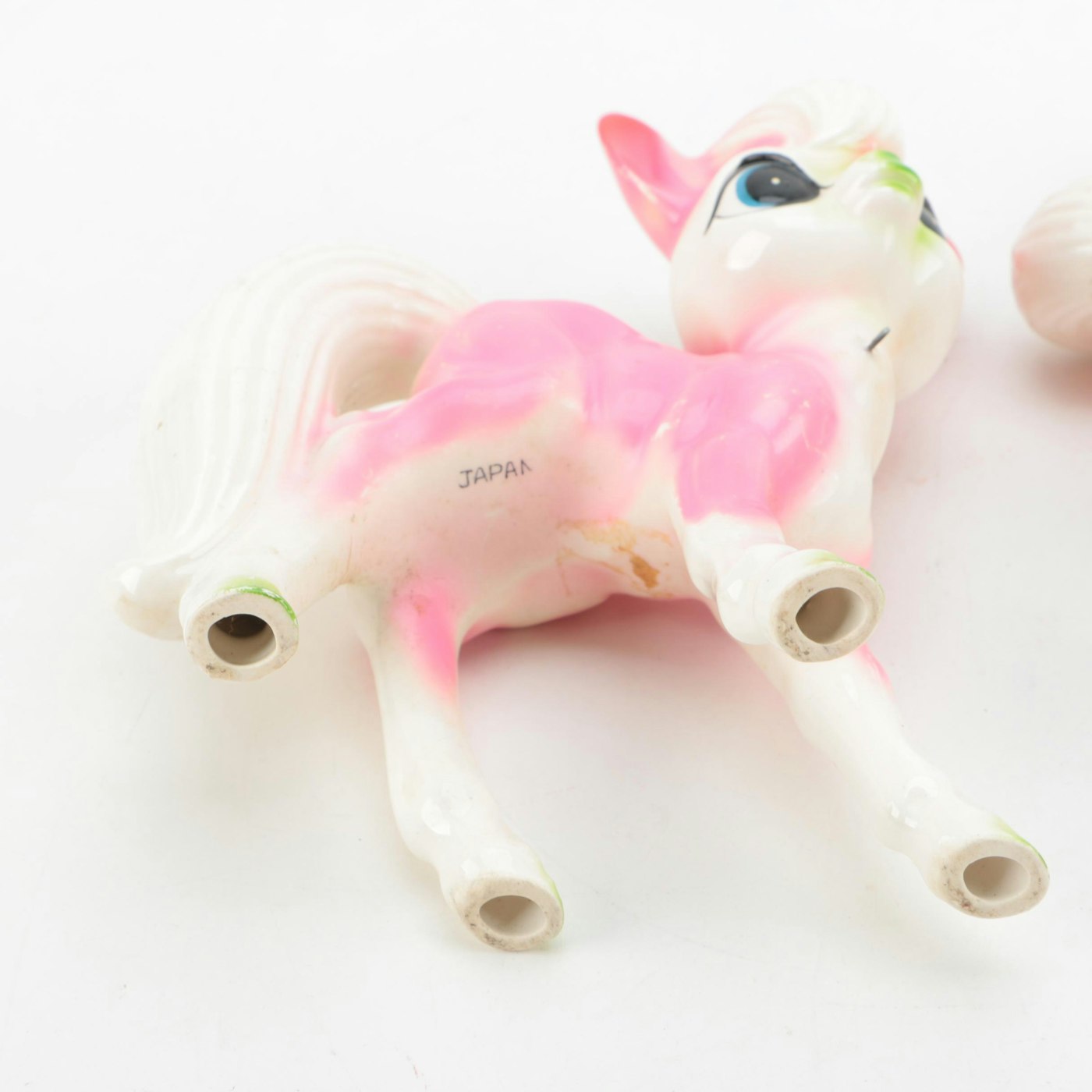 Vintage Japanese Pink and White Porcelain Animal Figurines | EBTH
