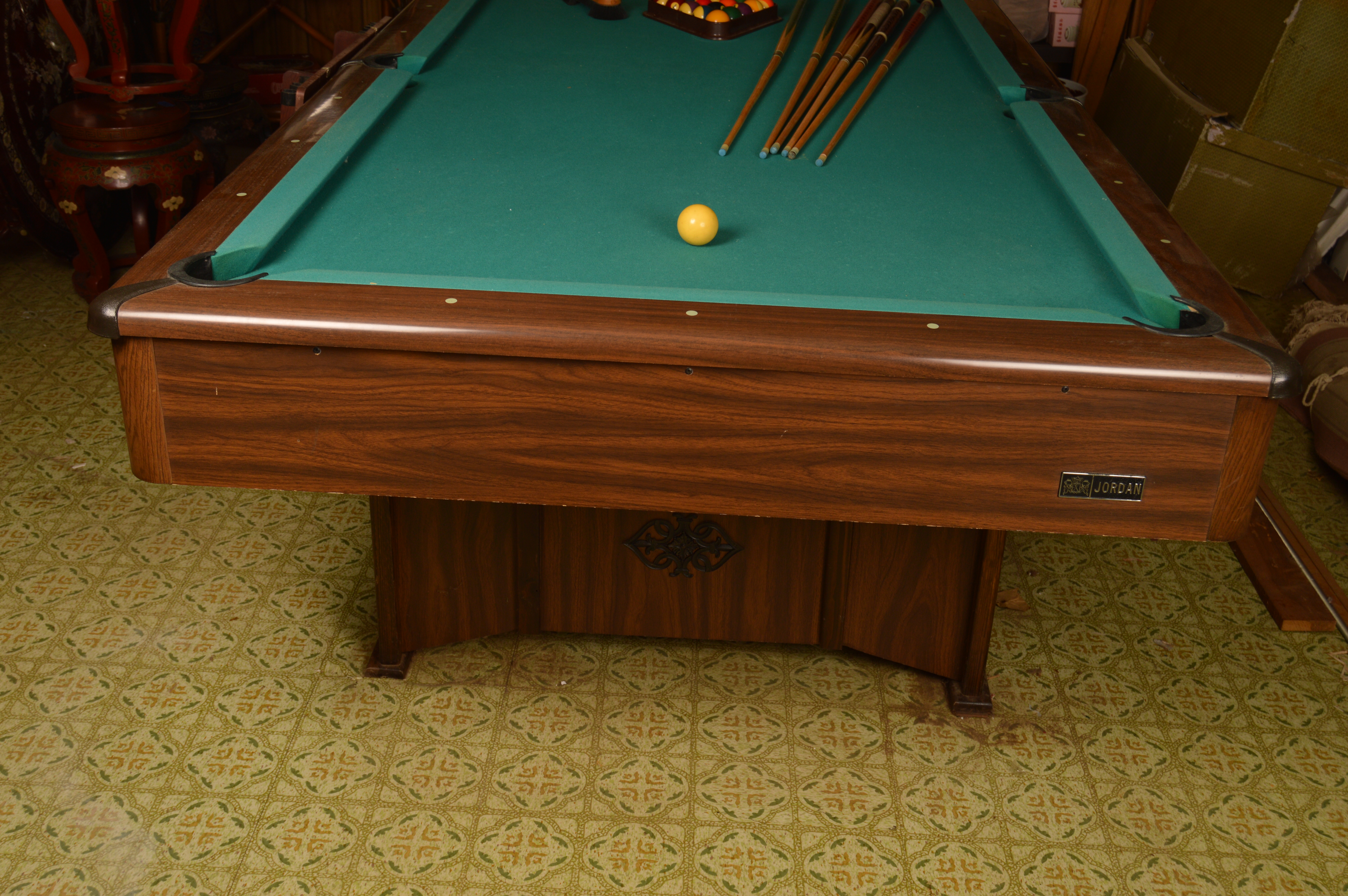 Vintage Jordan Billiards Table with Accessories EBTH