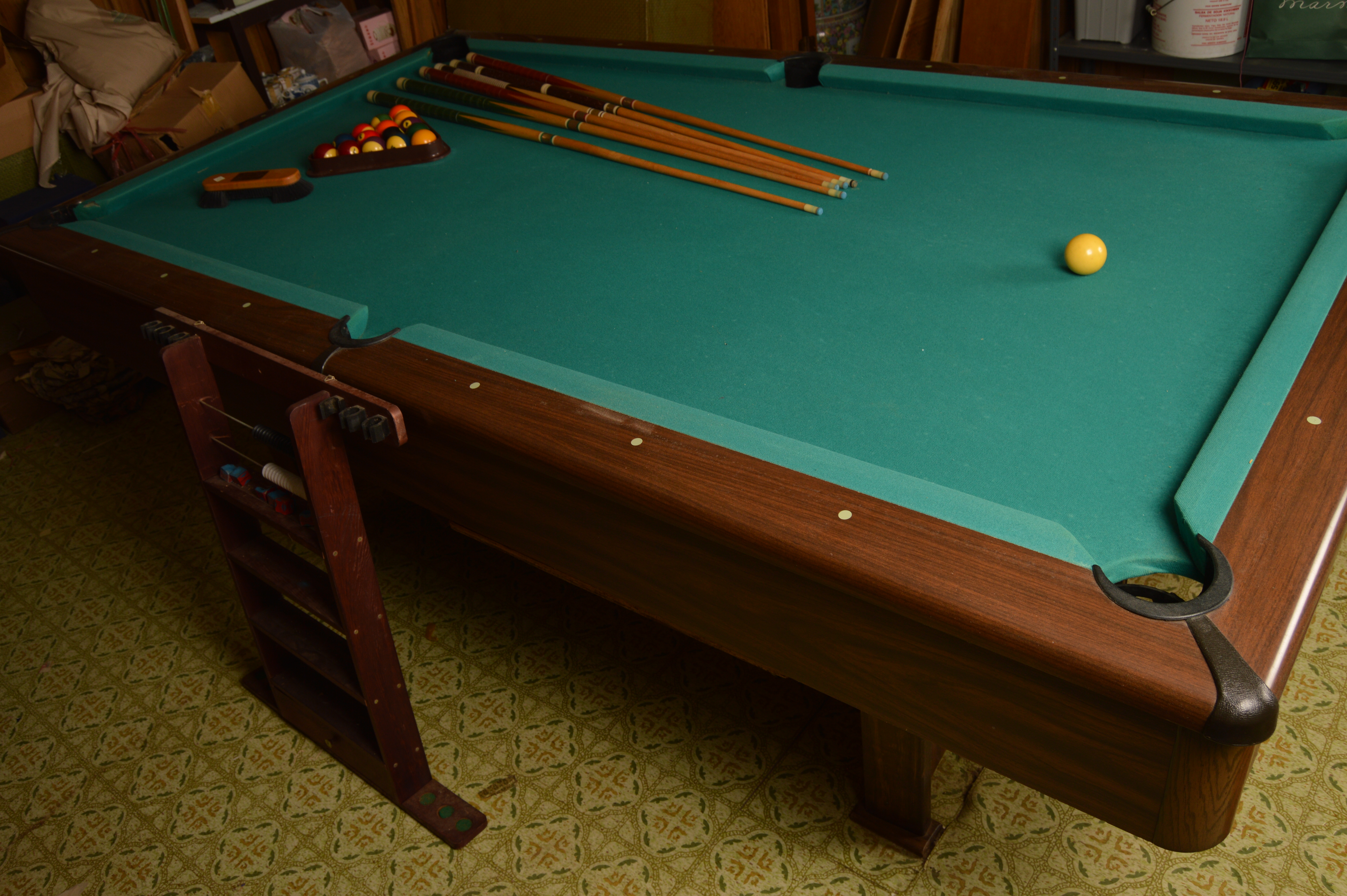 Vintage Jordan Billiards Table with Accessories EBTH