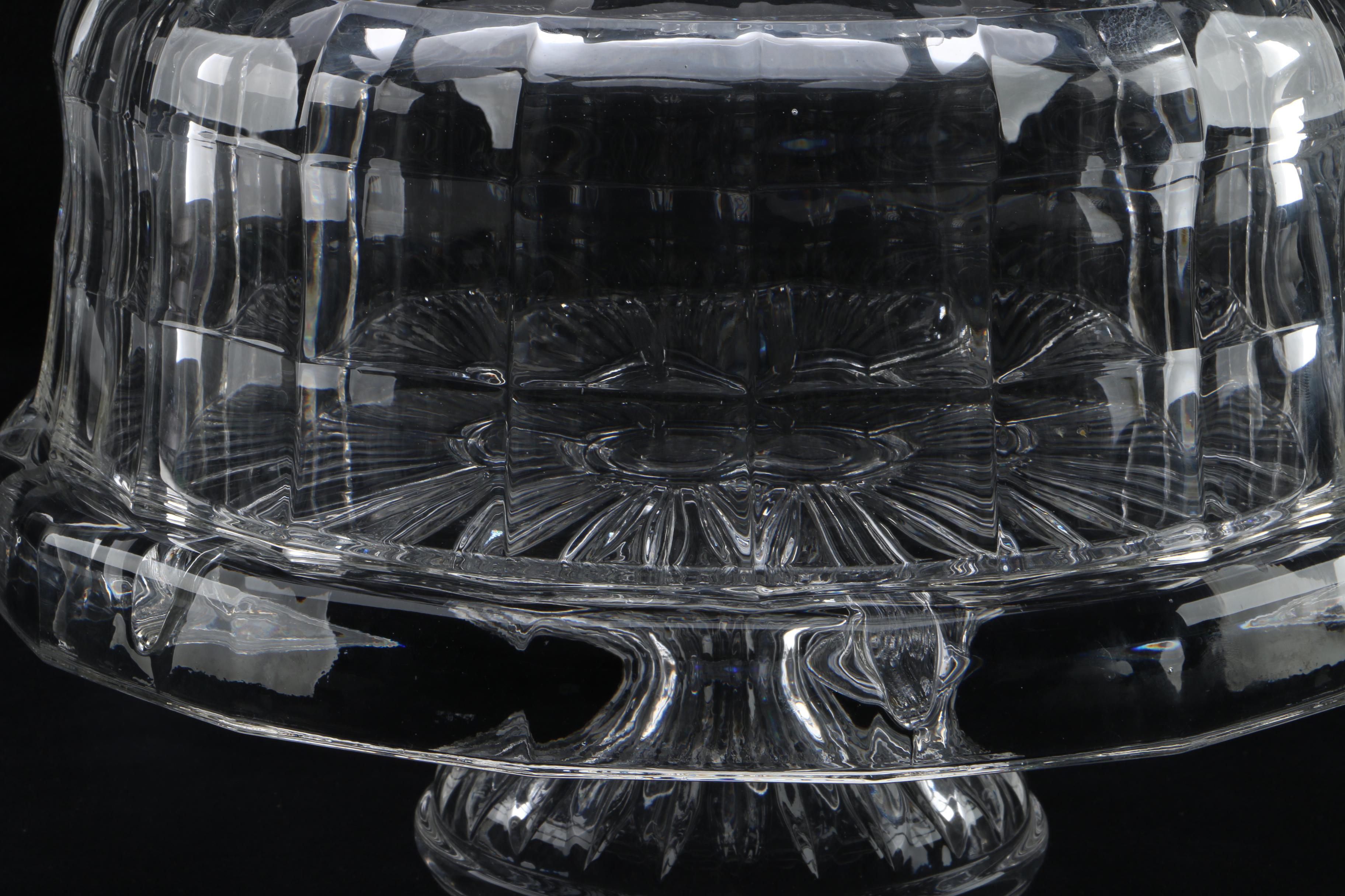 Heavy Glass Cake Stand with Lid EBTH