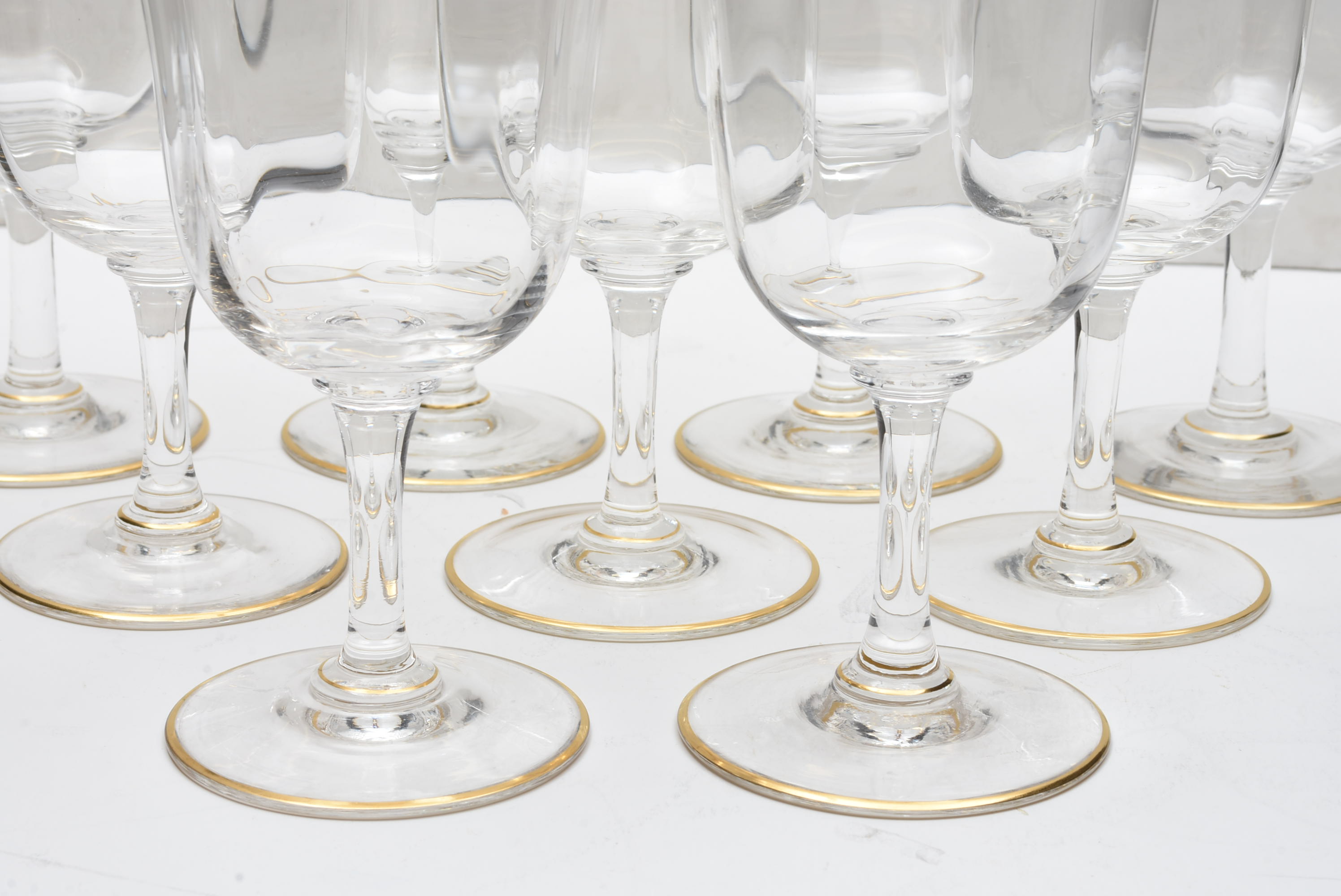 Crystal Stemware With Gold Rim EBTH
