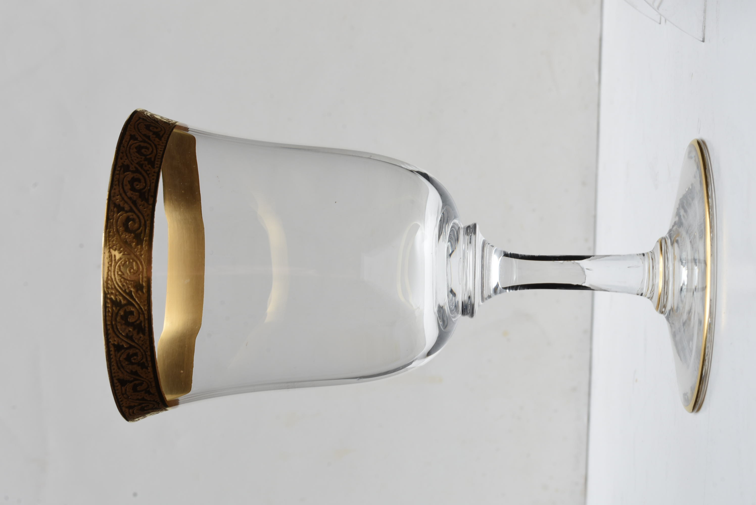 Crystal Stemware With Gold Rim EBTH