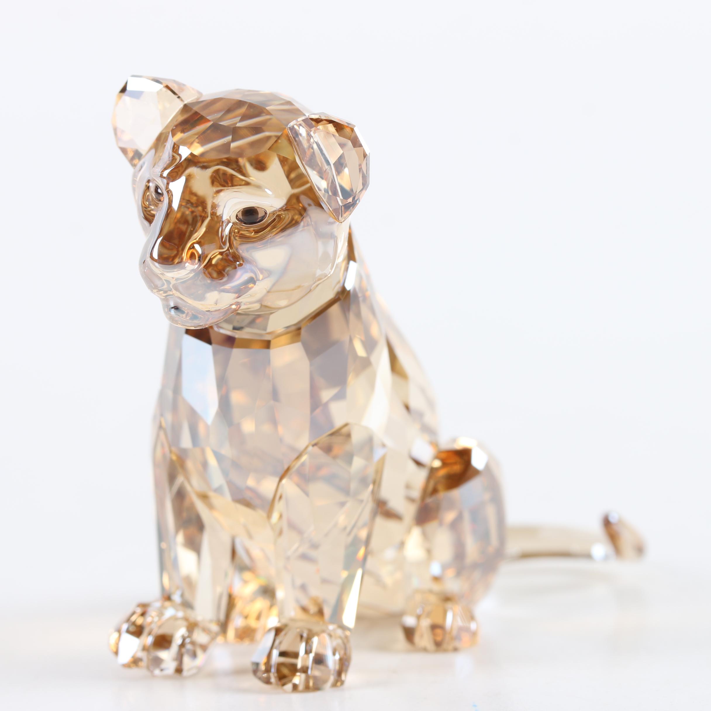 Swarovski Crystal Lion Cub Figurine EBTH