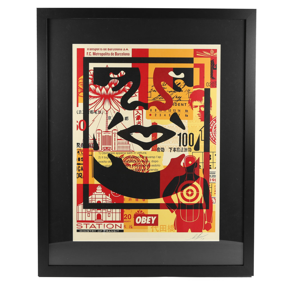 Obey Shepard Fairey Signé – Oeuvre D'art Graffiti
