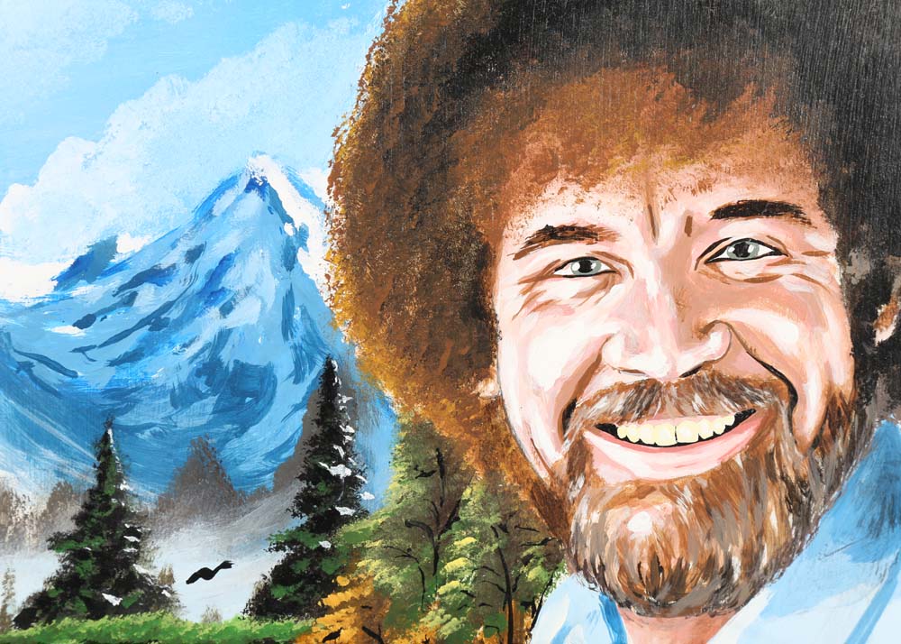 Acrylic Painting of Bob Ross EBTH
