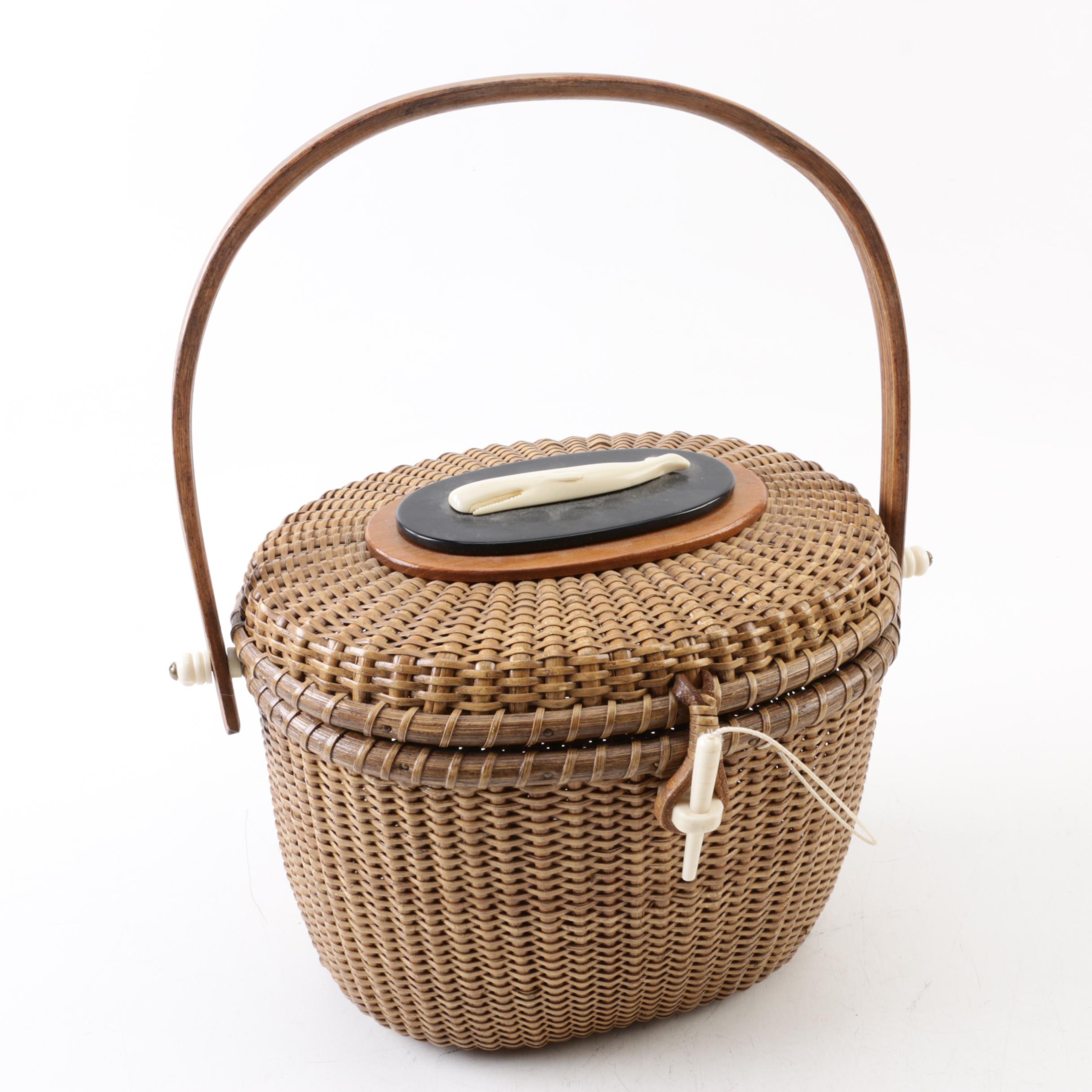 Vintage Nantucket Friendship Basket Purse EBTH