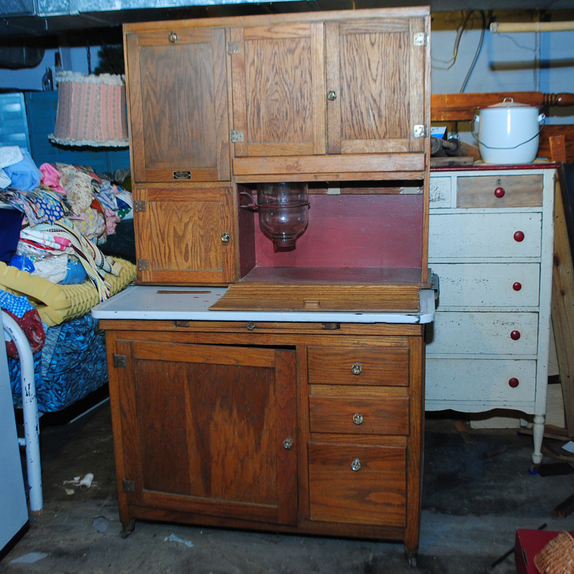 Vintage Oak Kitcheneed Hoosier Cabinet By Sellers Ebth