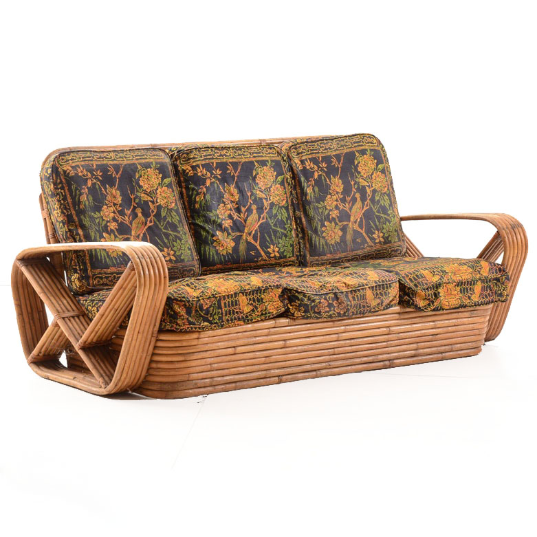 Vintage Ficks Reed Style Bamboo and Rattan Sofa | EBTH
