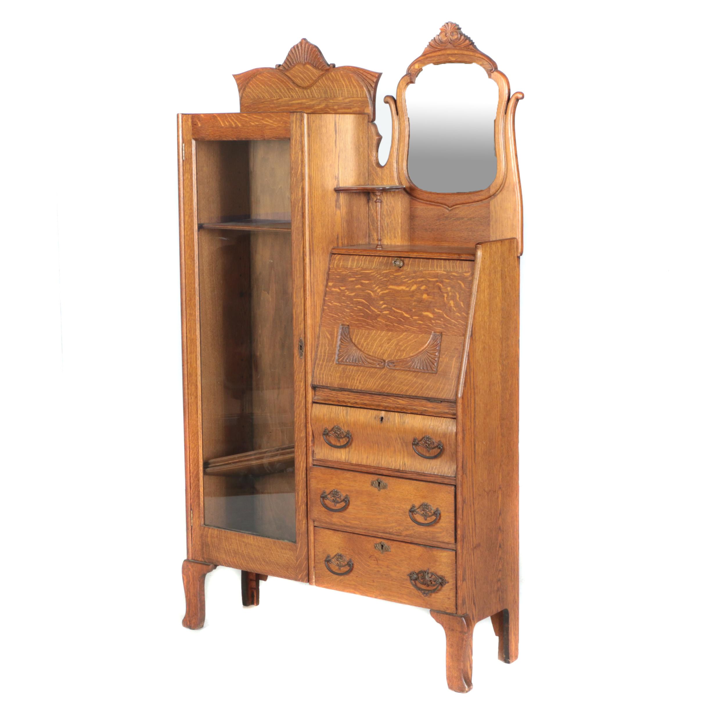 Antique Chifferobe With Mirror