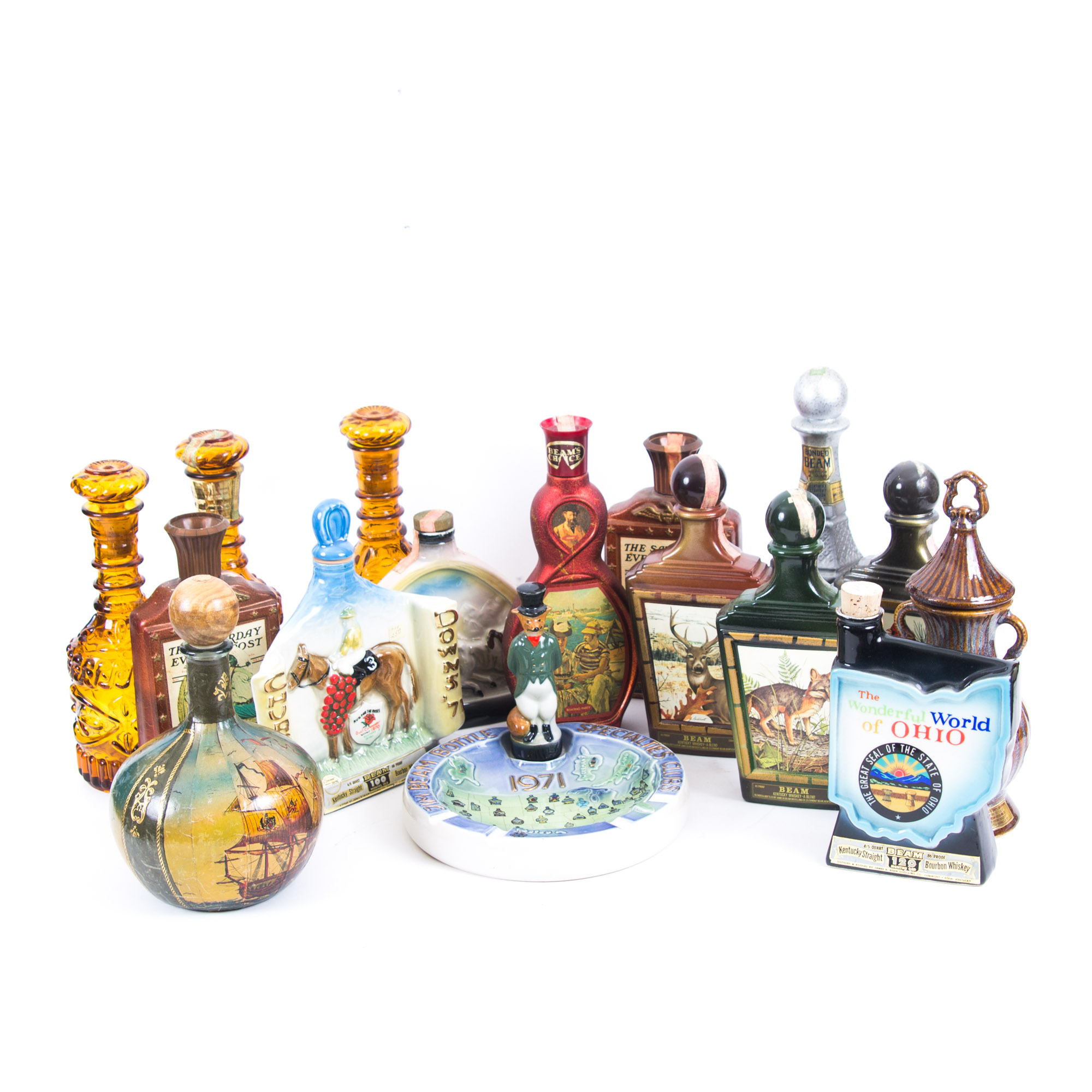 Decorative Decanters And Bottles Featuring Jim Beam Regal China Ebth