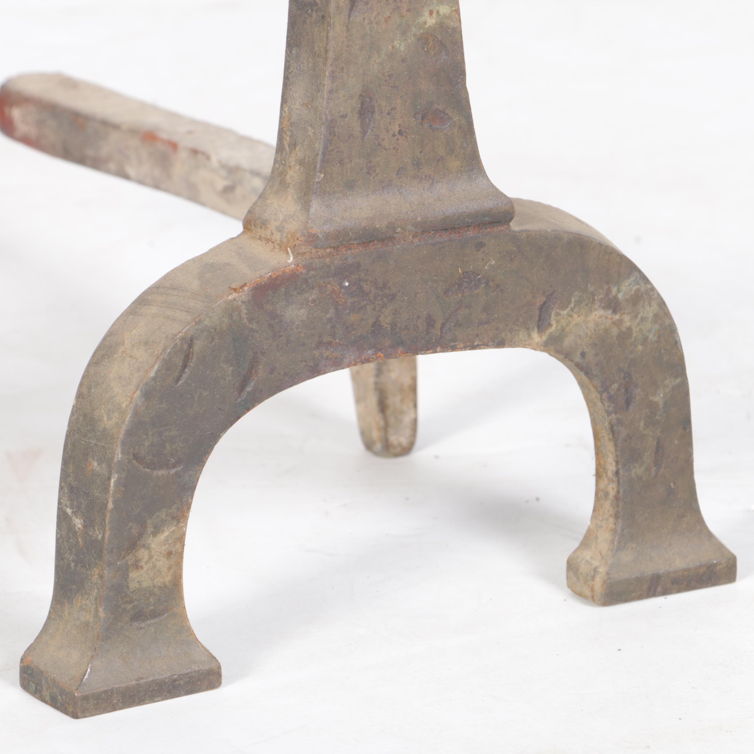 Pair of Vintage Cast Iron Fireplace Andirons EBTH