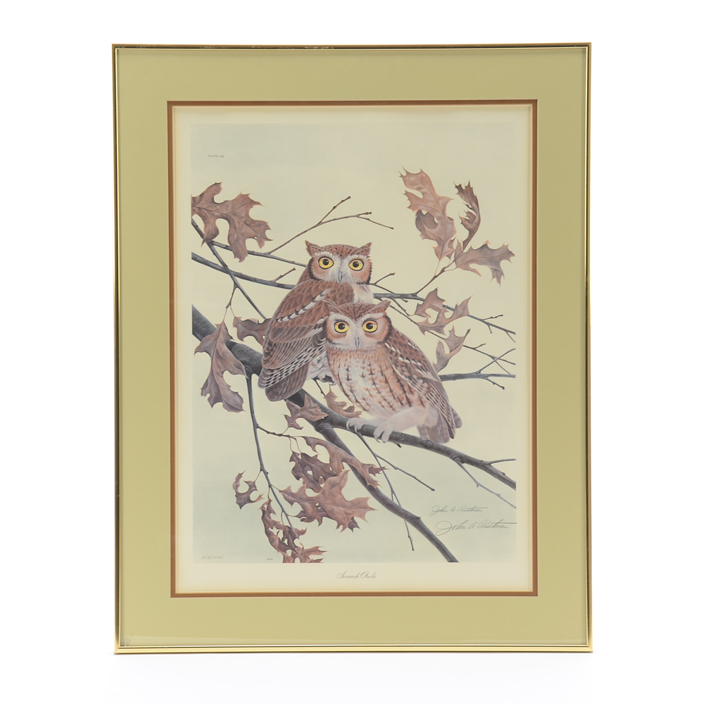 John Ruthven Limited Edition Offset Lithograph Print "Screech Owls" EBTH