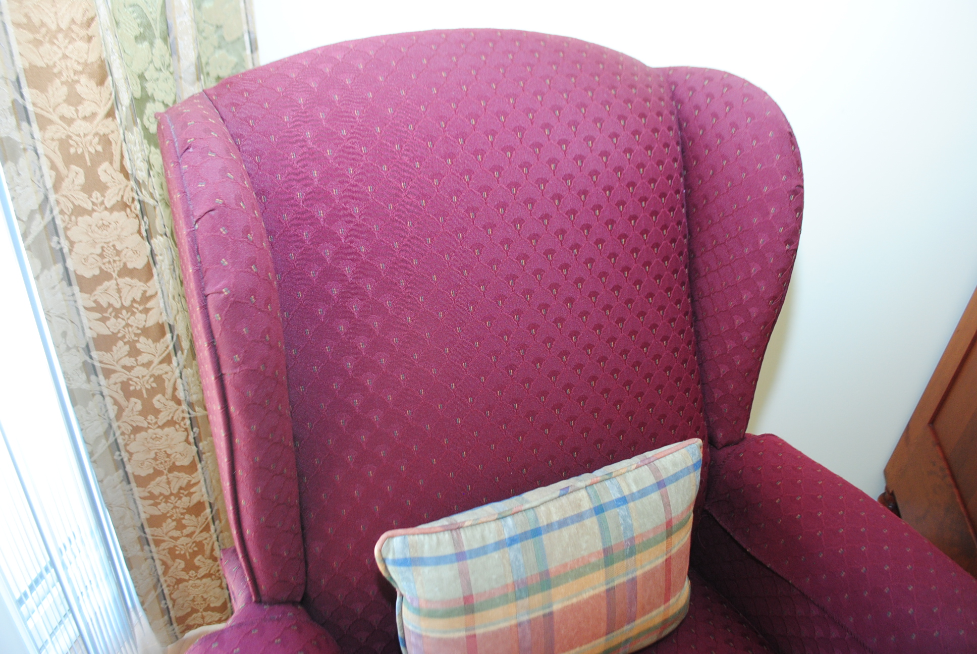 Queen Anne Style Upholstered Wingback Recliners by Action Industries EBTH