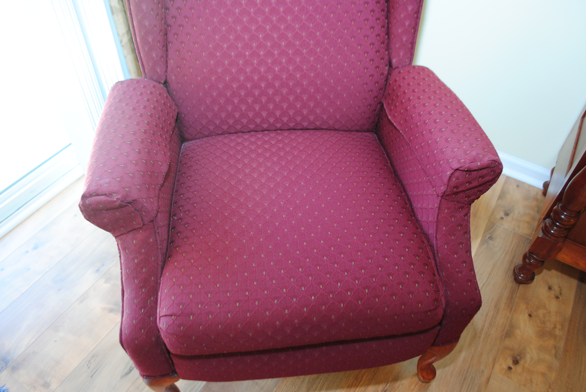 Queen Anne Style Upholstered Wingback Recliners by Action Industries EBTH