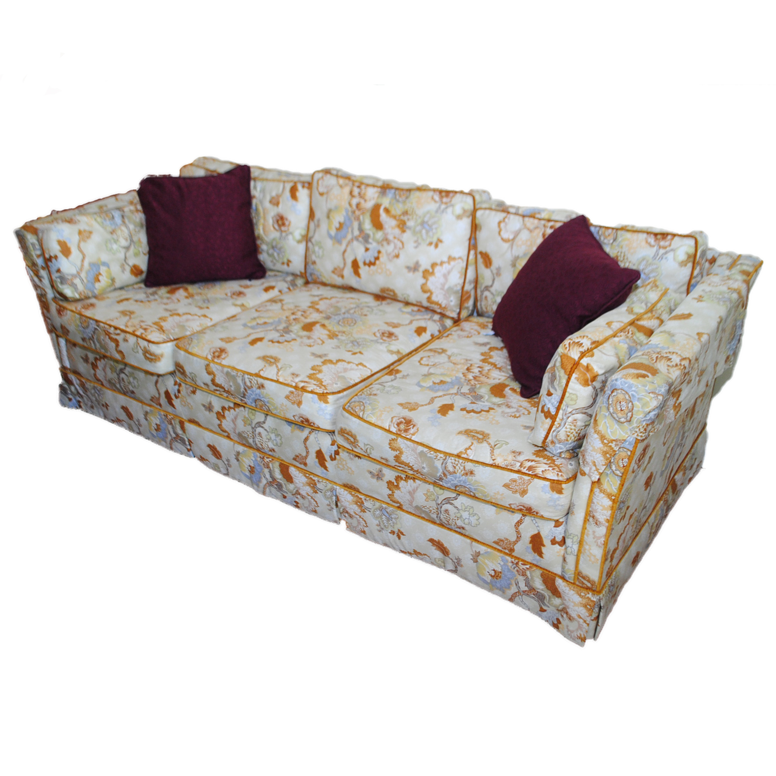 Vintage Floral Upholstered Sofa By Kay Lyn Inc Ebth