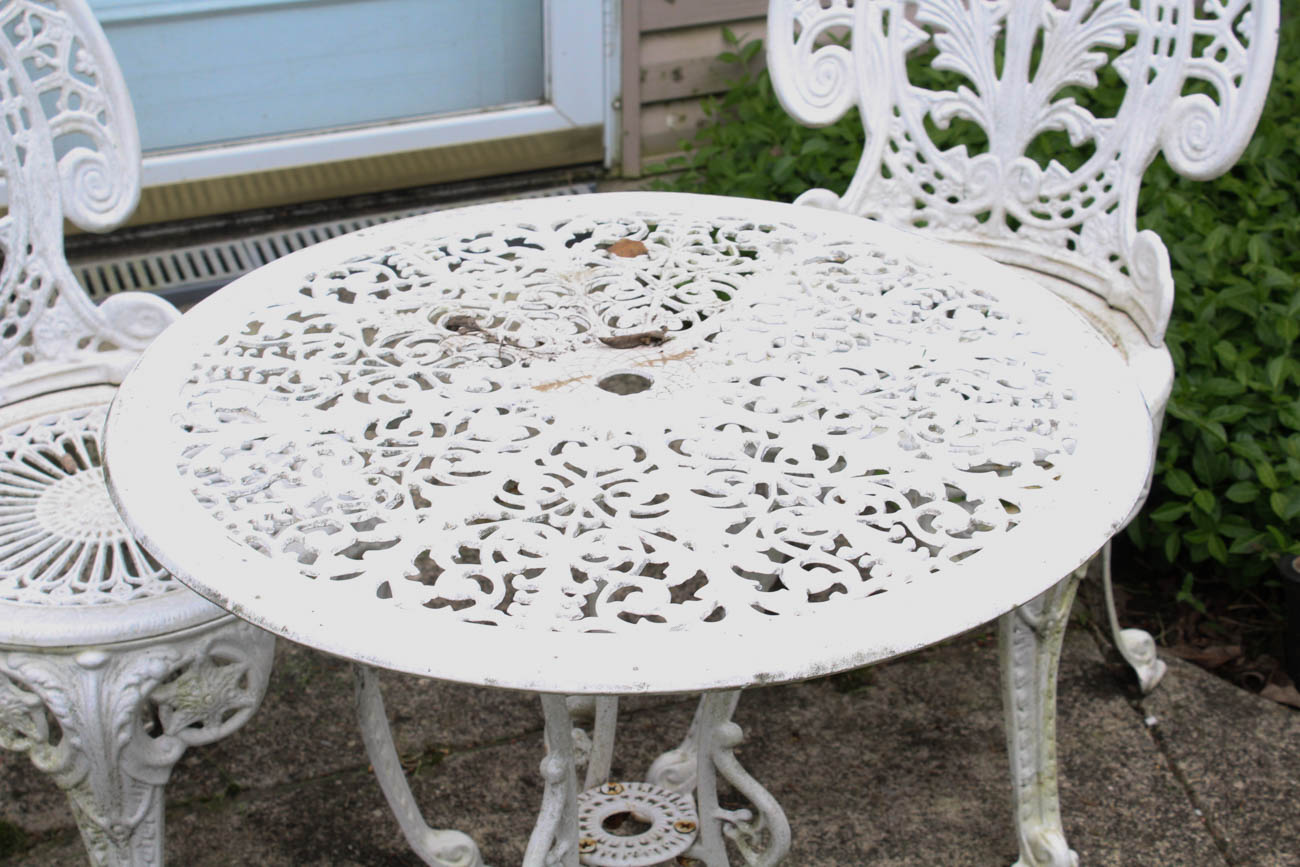 White Wrought Iron Patio Furniture EBTH