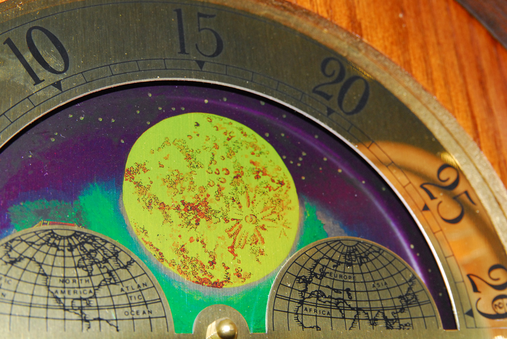 Ridgeway Oak Grandfather Clock with Moon Phase Dial EBTH