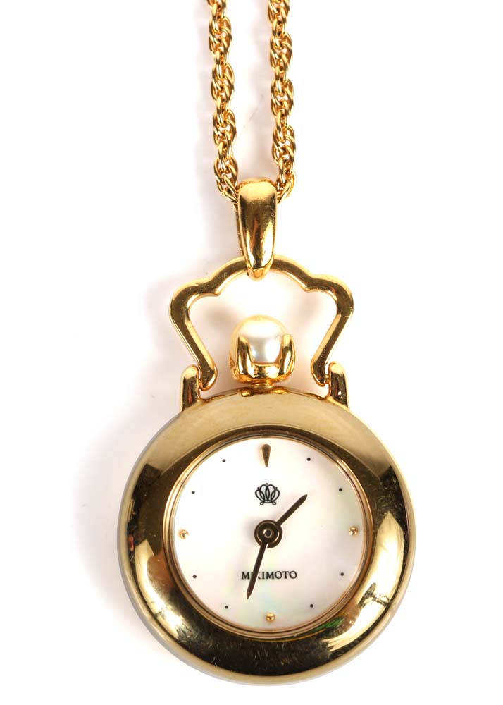 Mikimoto Mother of Pearl Pendant Watch EBTH