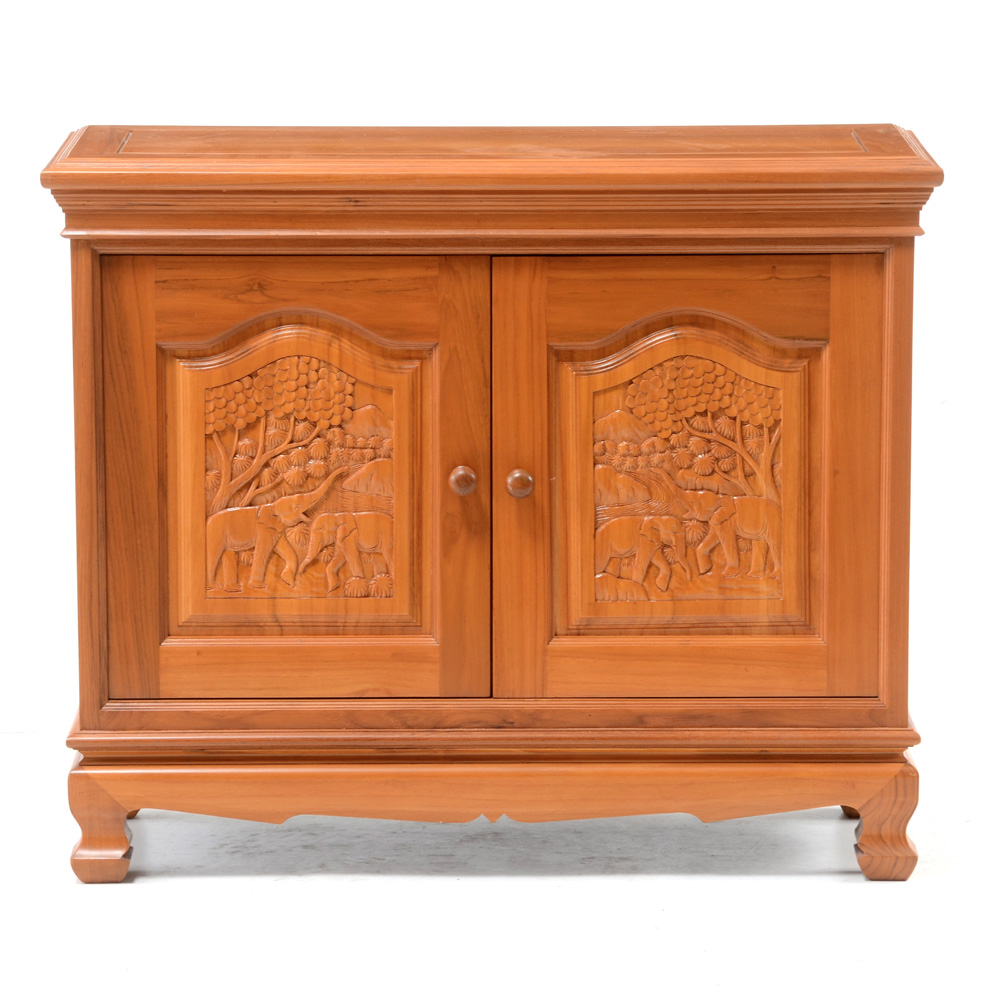 Asian Carved Teak EBTH