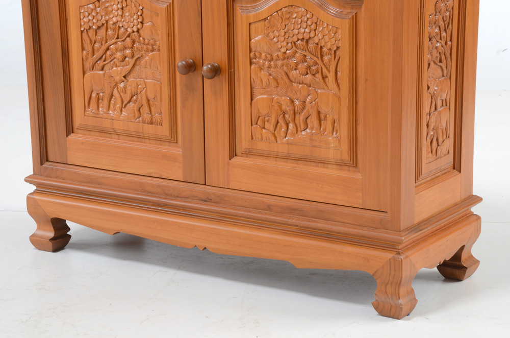 Asian Carved Teak EBTH
