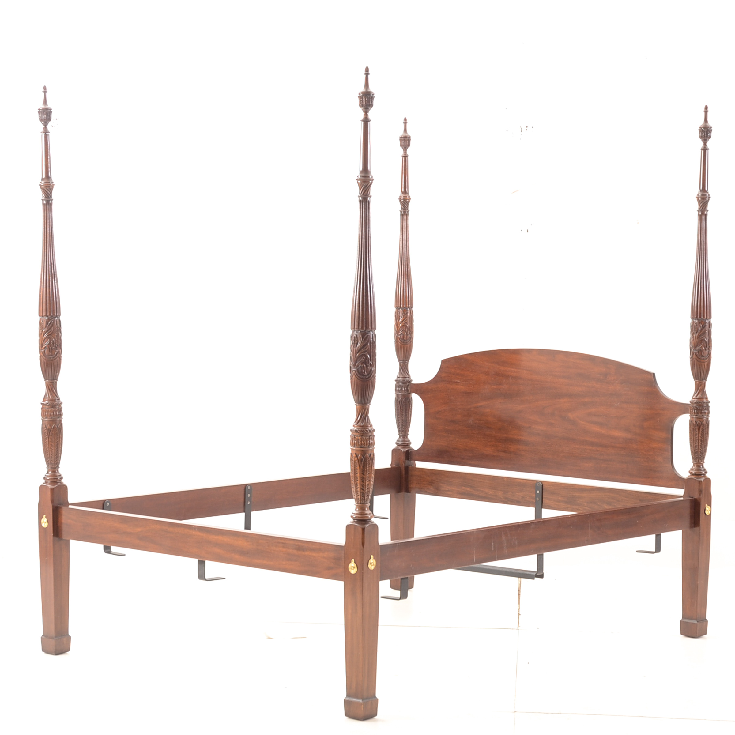Mahogany QueenSize Four Poster Bed Frame by Henkel Harris EBTH