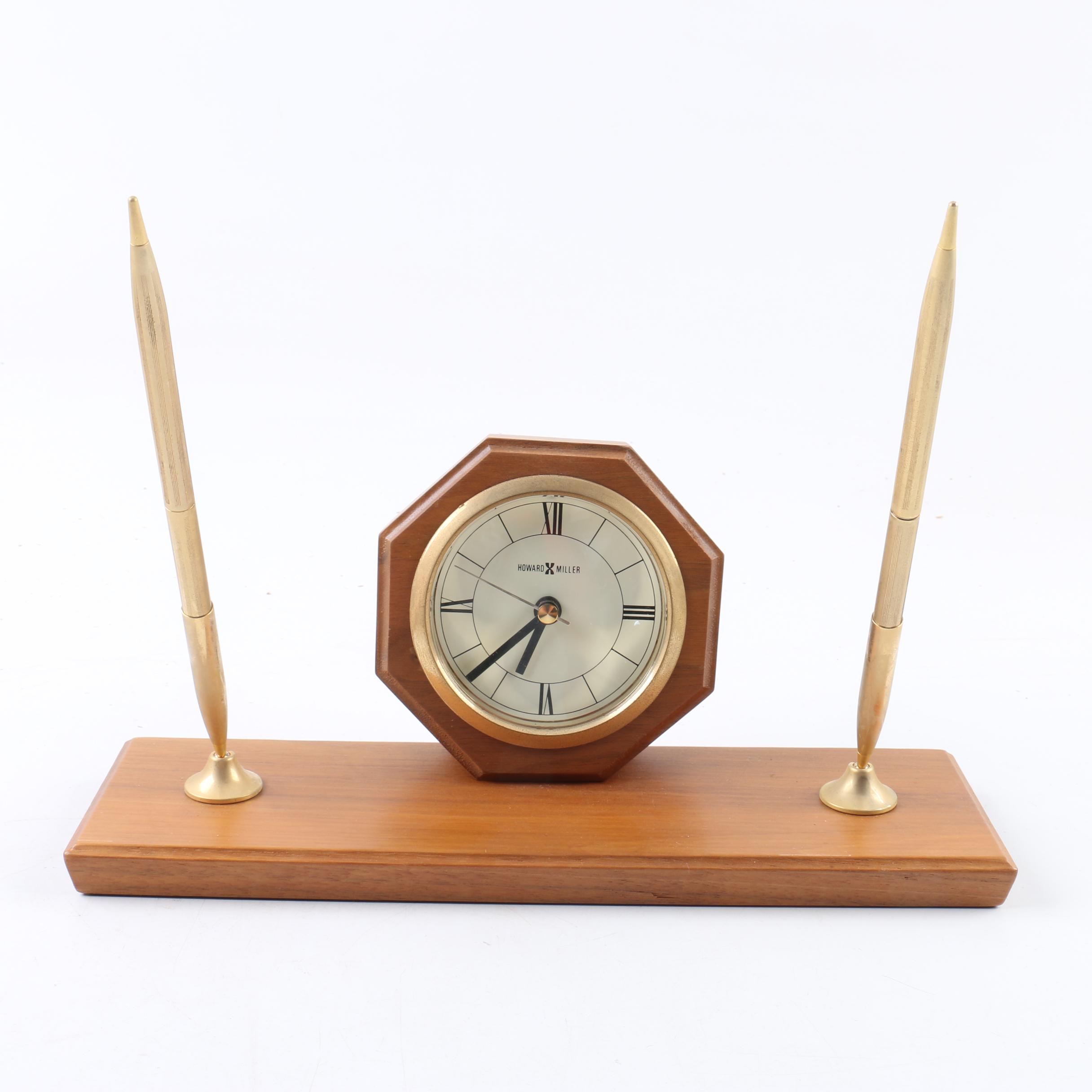 Howard Miller Desk Clock And Pen Set Ebth