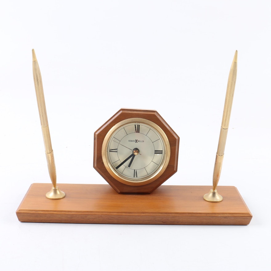 Howard Miller Desk Clock And Pen Set Ebth