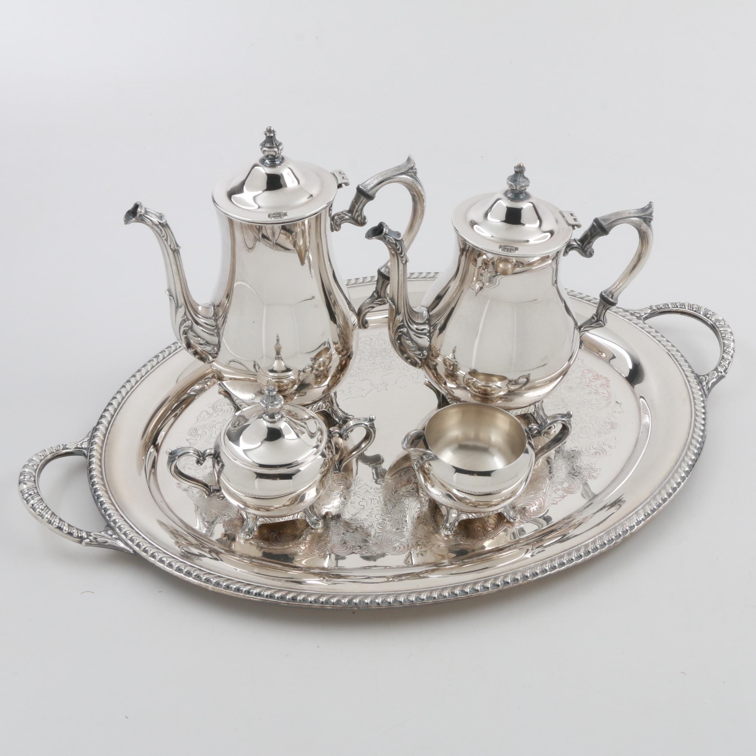 International Silver Plate Coffee And Tea Service With Tray EBTH