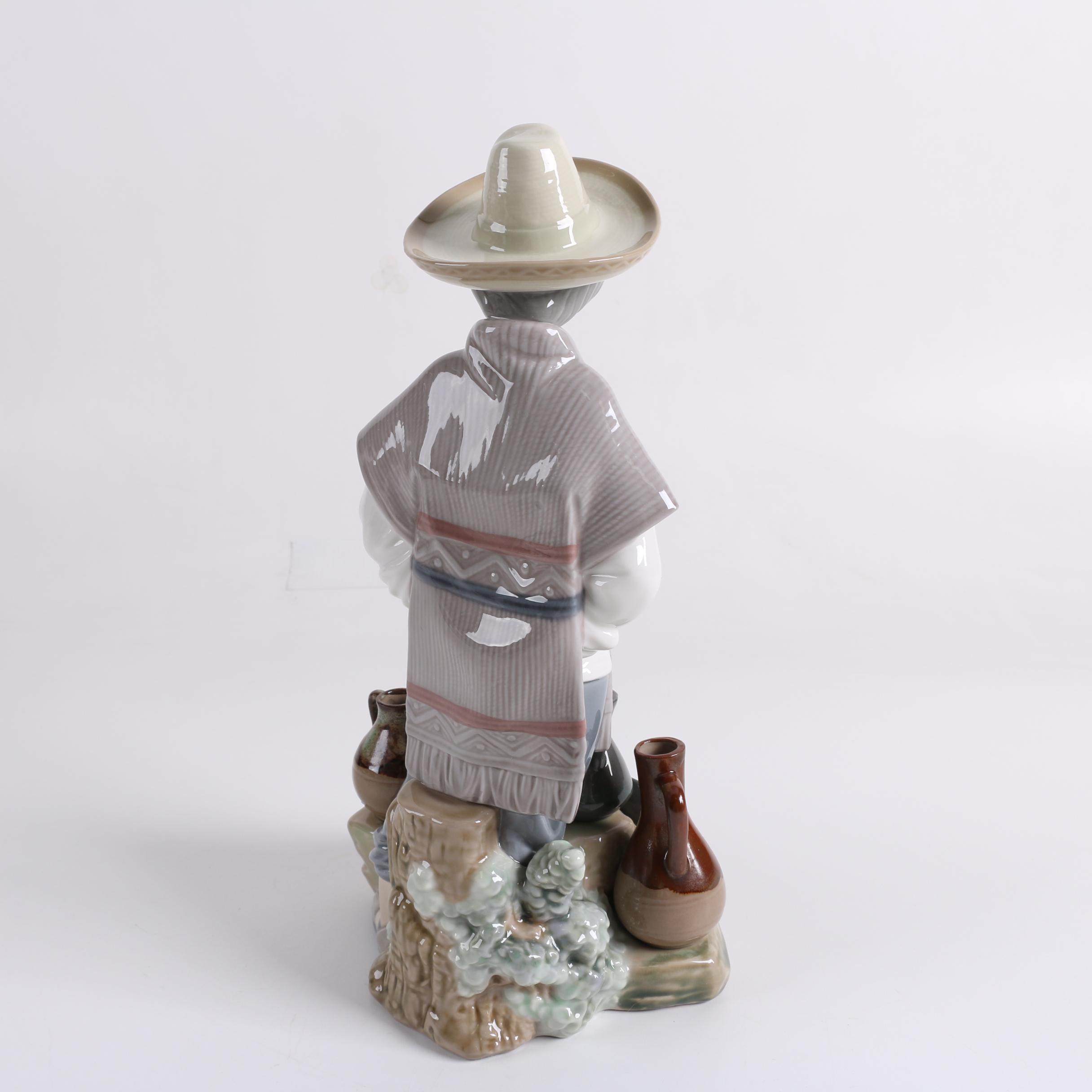 Lladró "Mexican Boy Selling Pots" Porcelain Figurine EBTH