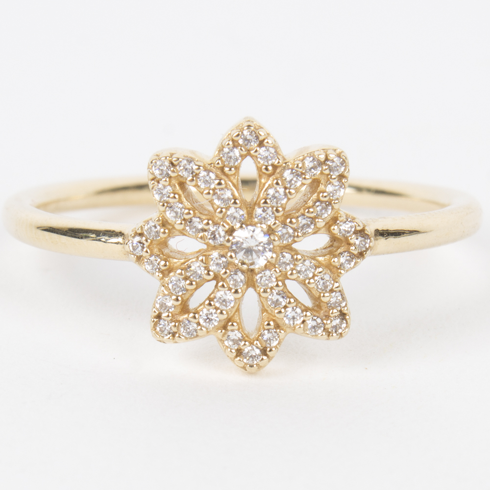 pandora zirconia flower ring pandora zirconia flower ring