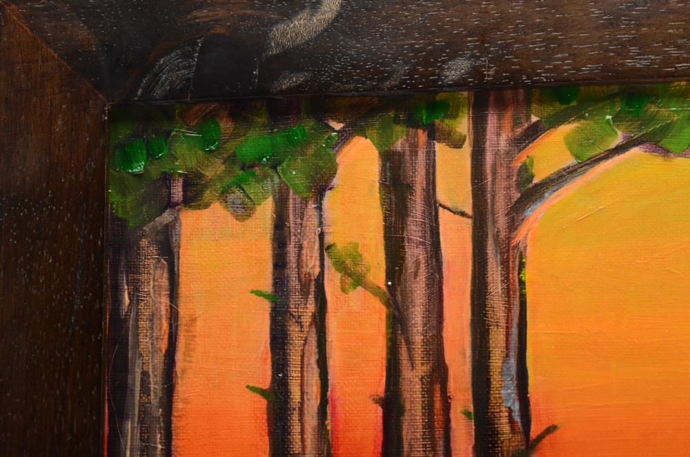 Mission Arts and Crafts Style Oil on Canvas Board EBTH