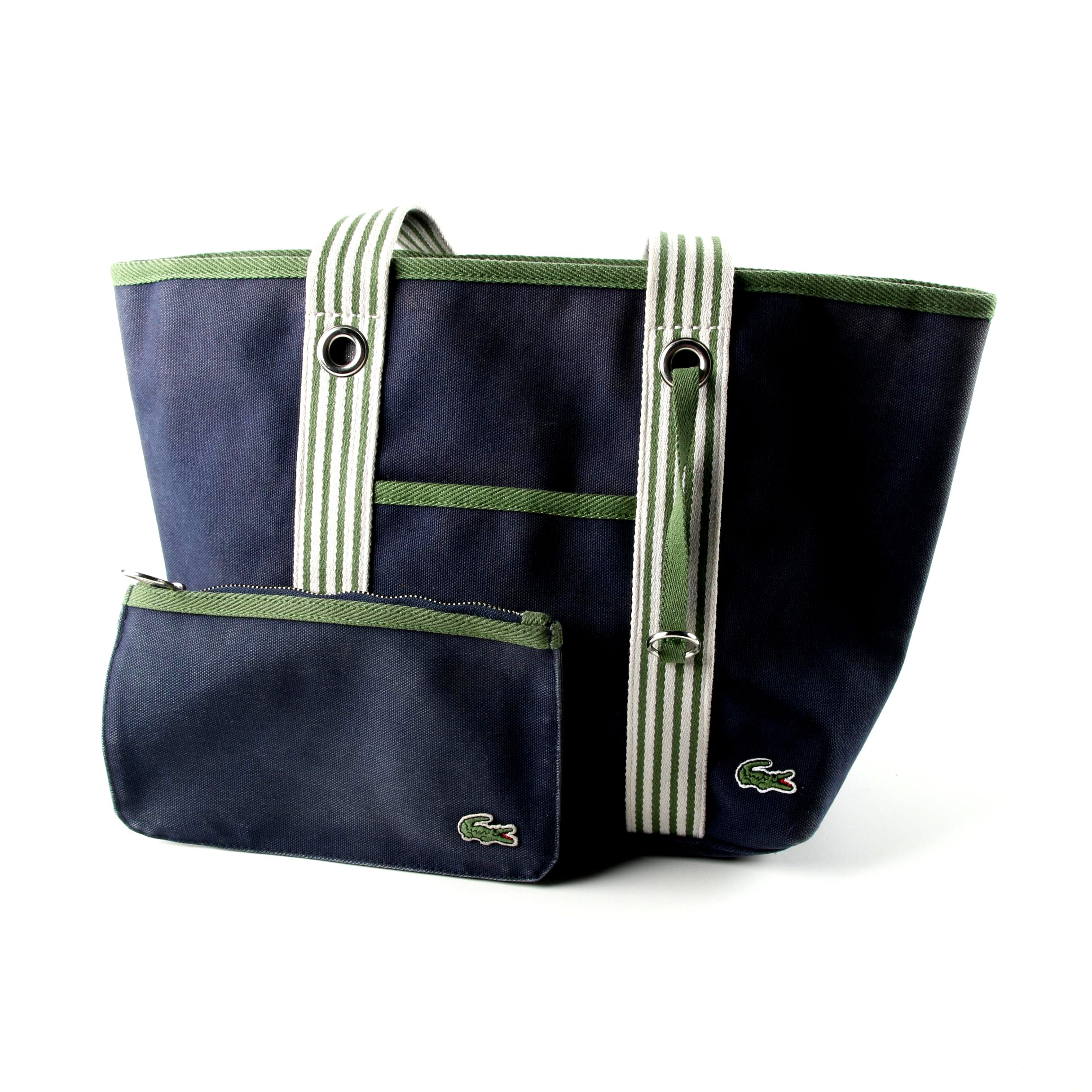 lacoste canvas tote bag