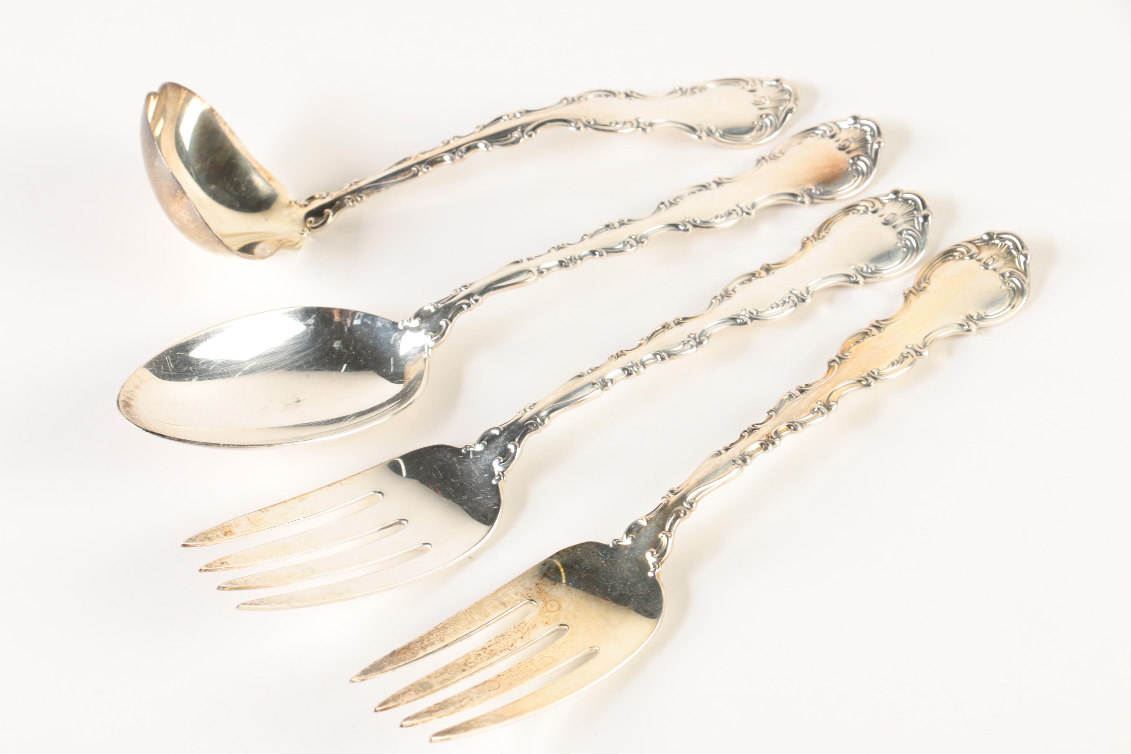 Gorham "Strasbourg" Sterling Silver Flatware Set EBTH