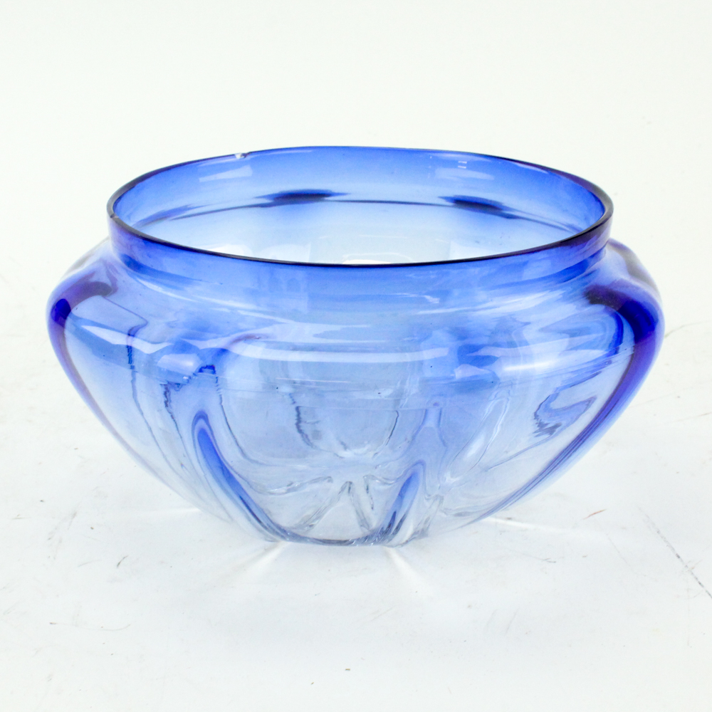 Artist Signed Hand Blown Glass Bowl EBTH