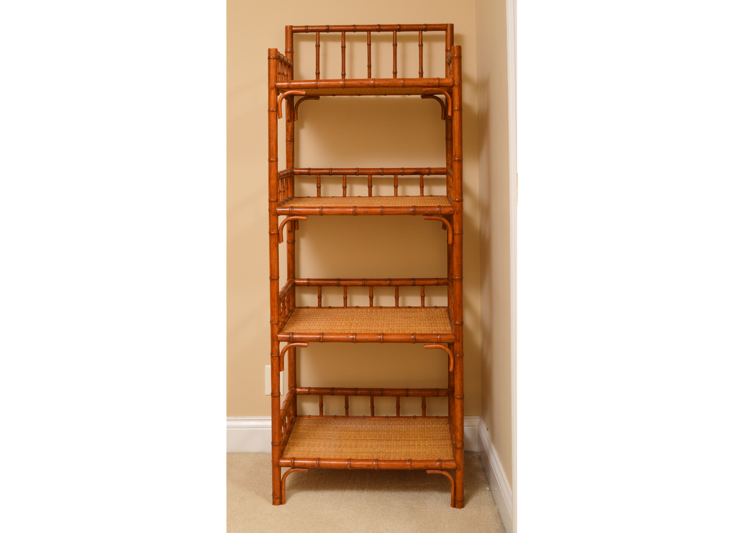 Faux Bamboo Etagere Ebth