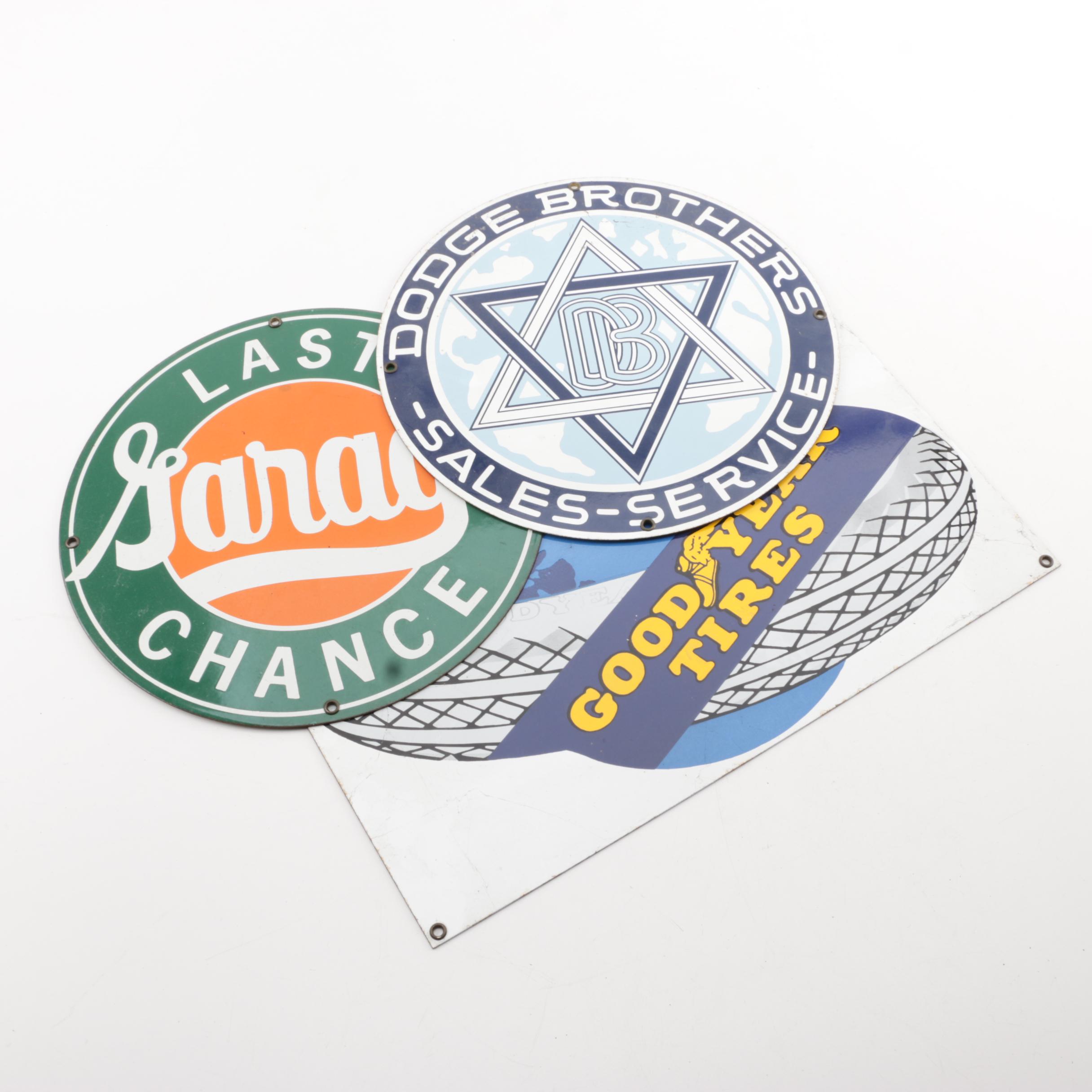 Reproduction Automotive Advertising Signs EBTH