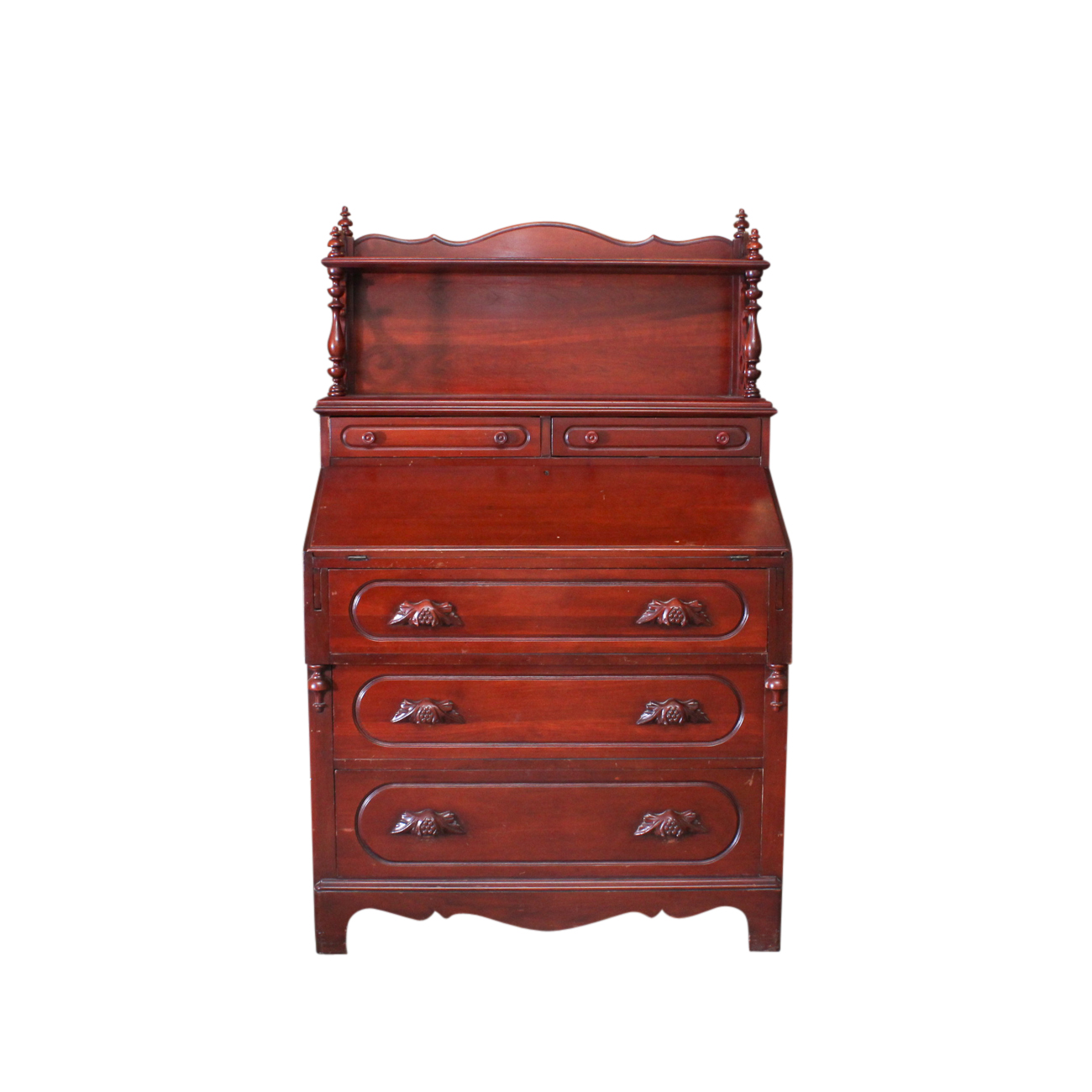 Davis Cabinet Co American Wild Cherry Wood Secretary Desk And