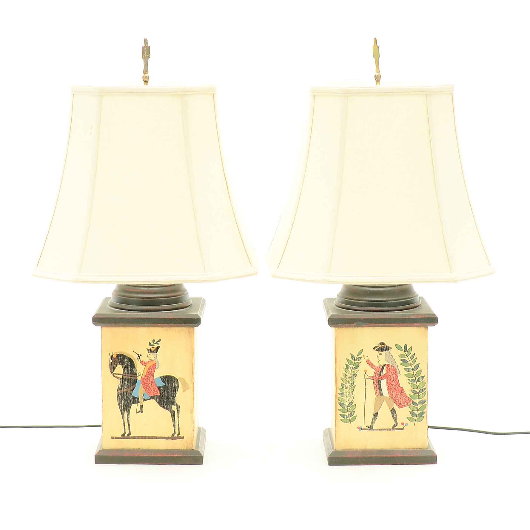 Pair of Lt. Moses Willard Folk Art Lamps EBTH