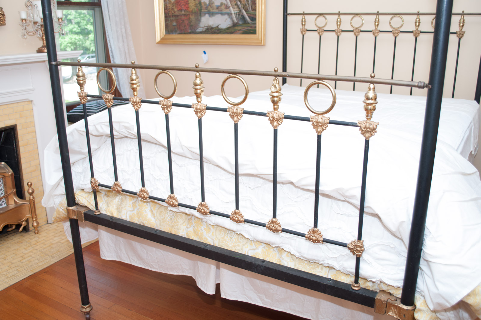 Cast Iron QueenSize Canopy Bed EBTH