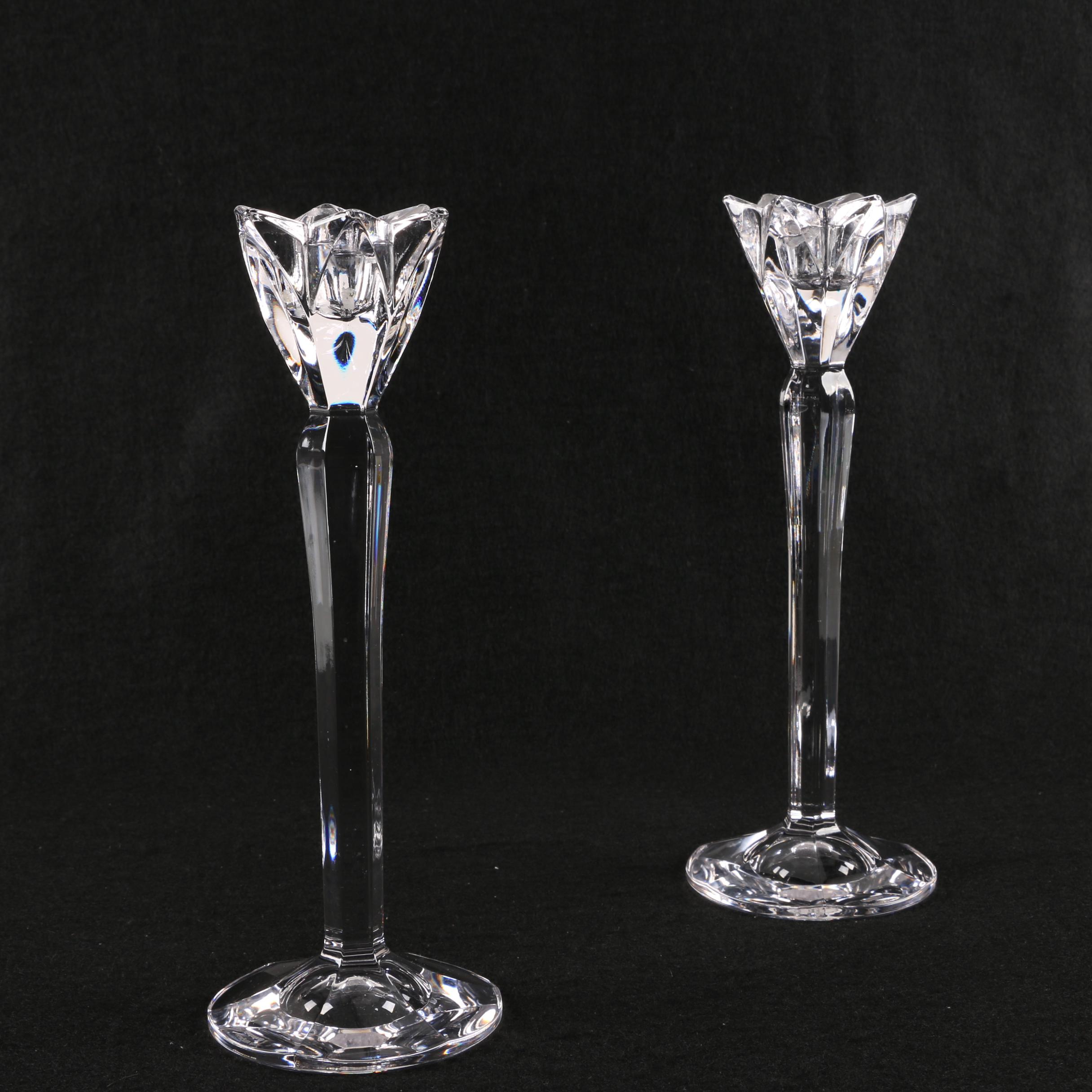 Marquis by Waterford Single Light Crystal Candlesticks EBTH