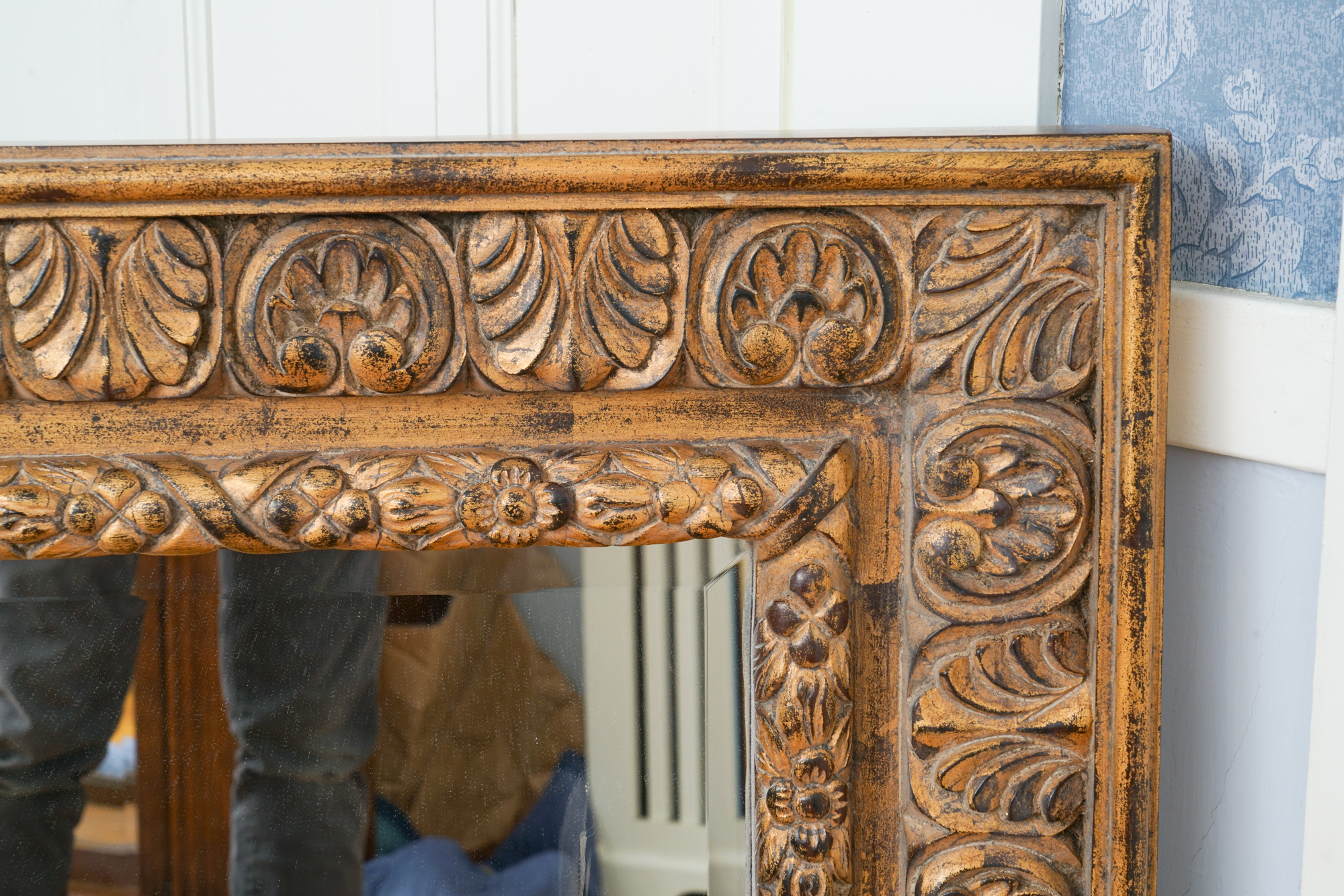 Ornately Framed Beveled Wall Mirror by The Raschella Collection, Inc