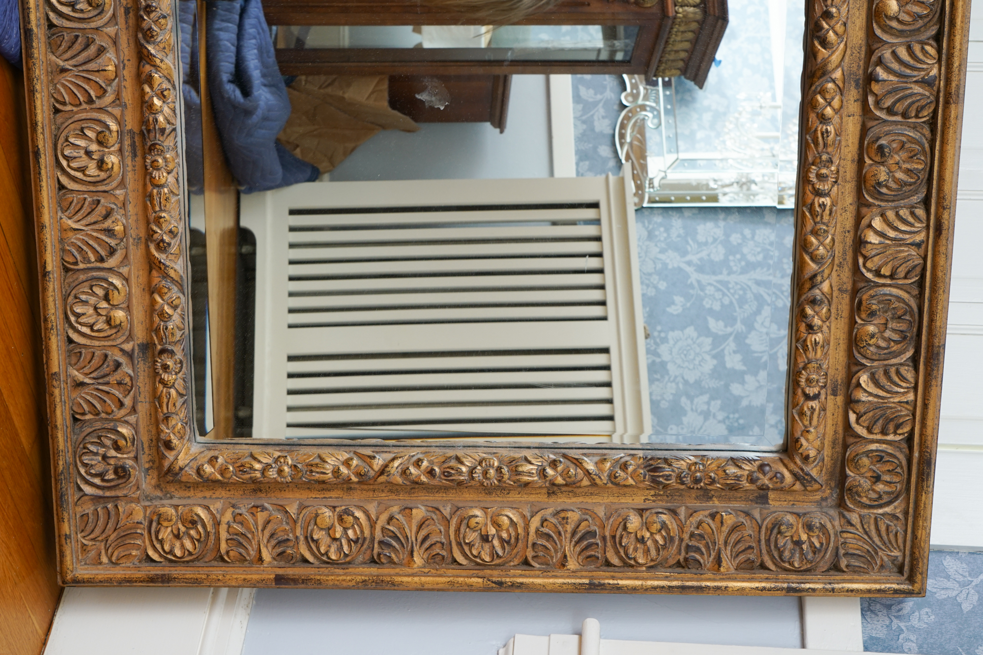 Ornately Framed Beveled Wall Mirror by The Raschella Collection, Inc